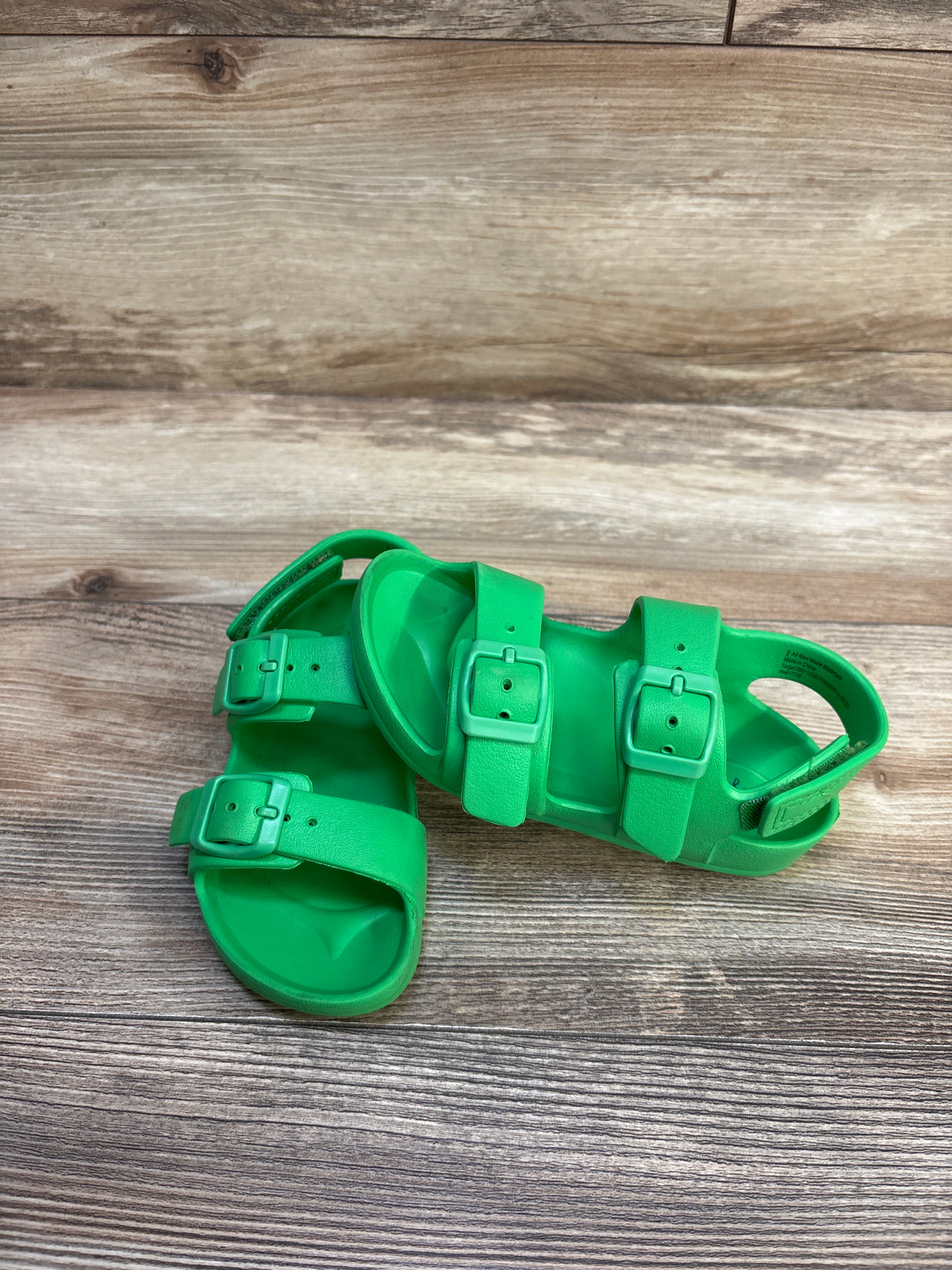 Cat & Jack Ade Blown EVA Sandals Green sz 9c