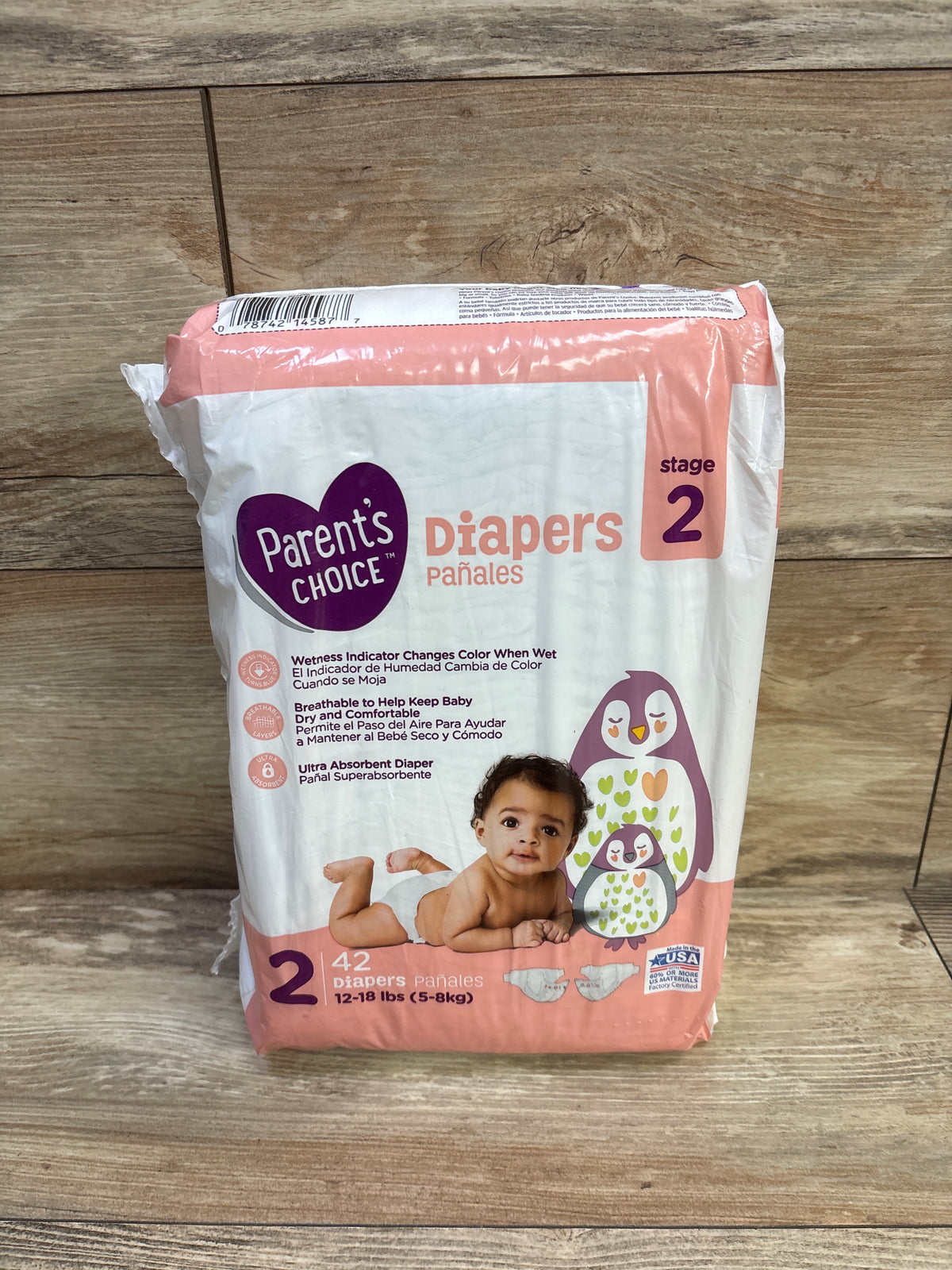 NEW Parent's Choice Diapers Size 2 42ct.