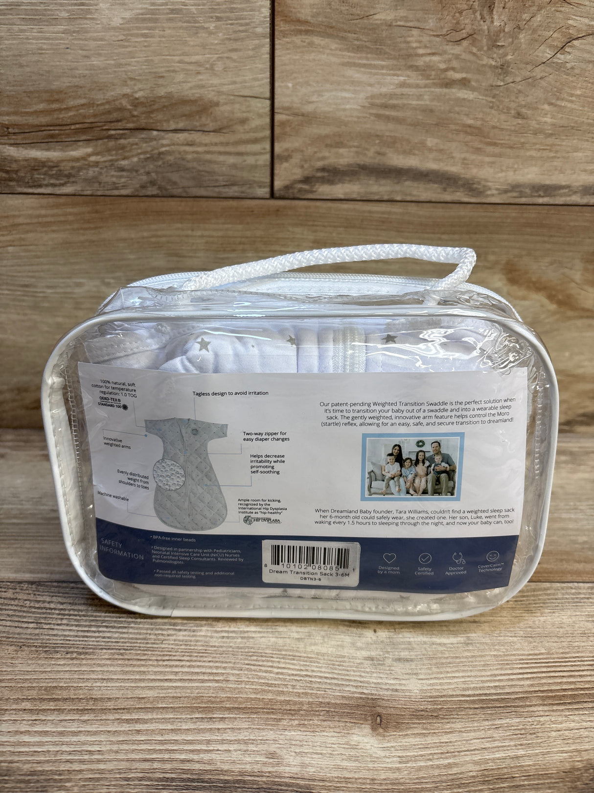 NEW Dreamland Baby Dream Weighted Transition Swaddle Star Print sz 3-6m