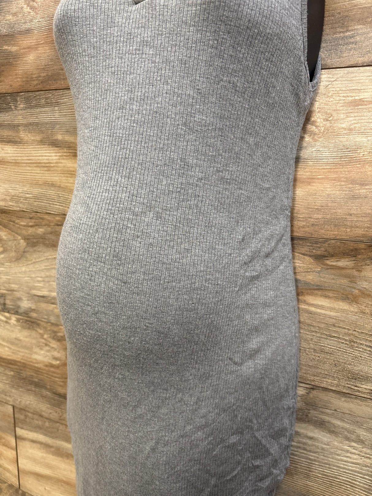 Isabel Maternity Ribbed Bodycon Dress Grey sz XS