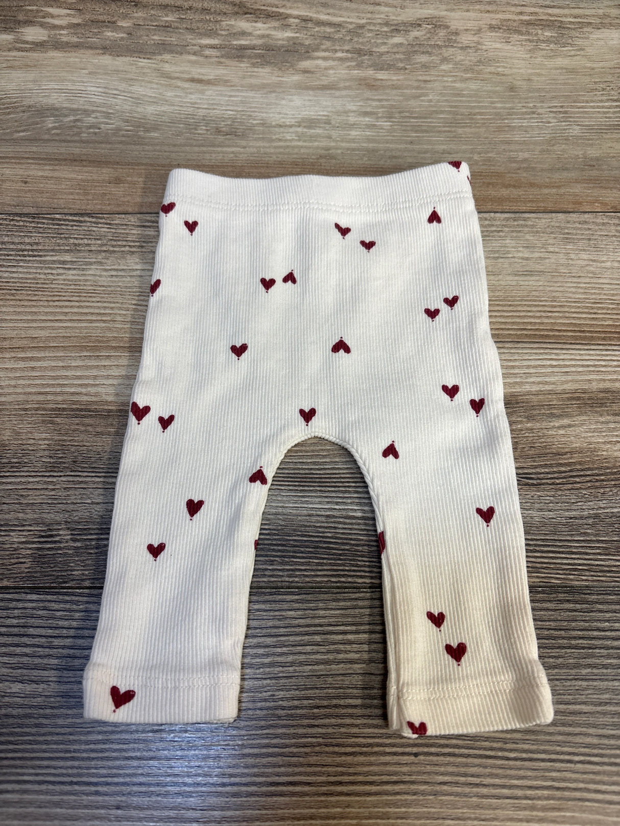 Zara Baby Ribbed Heart Leggings sz 0-1m