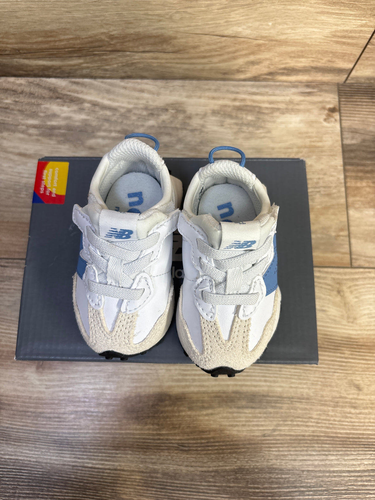 NEW New Balance New-B Hook and Loop Sneakers White sz 2c