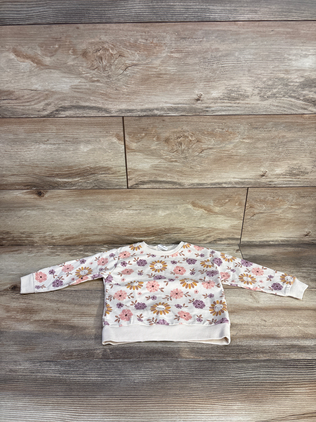 Mini Threads Floral Sweatshirt Beige sz 18m