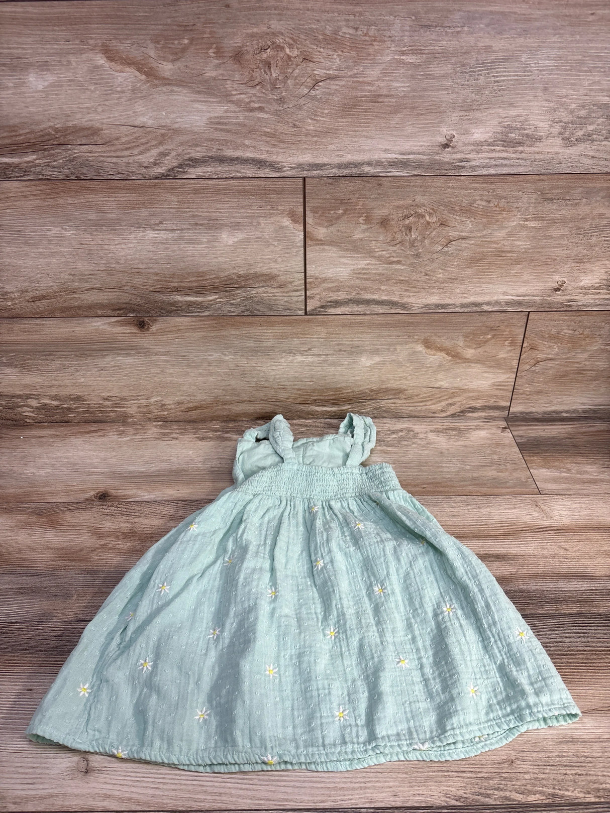 Cat & Jack Floral Woven Dress Mint Green sz 4T