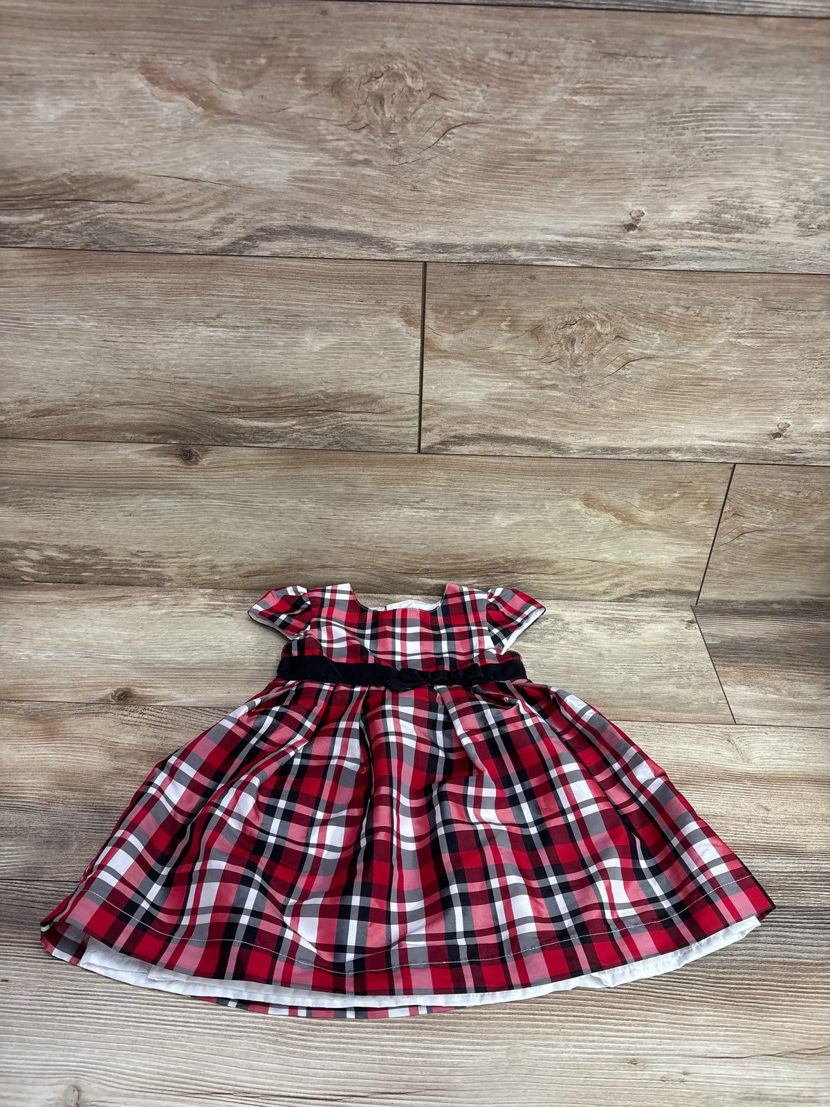 Carter's Plaid Bow Dress Red sz 18m