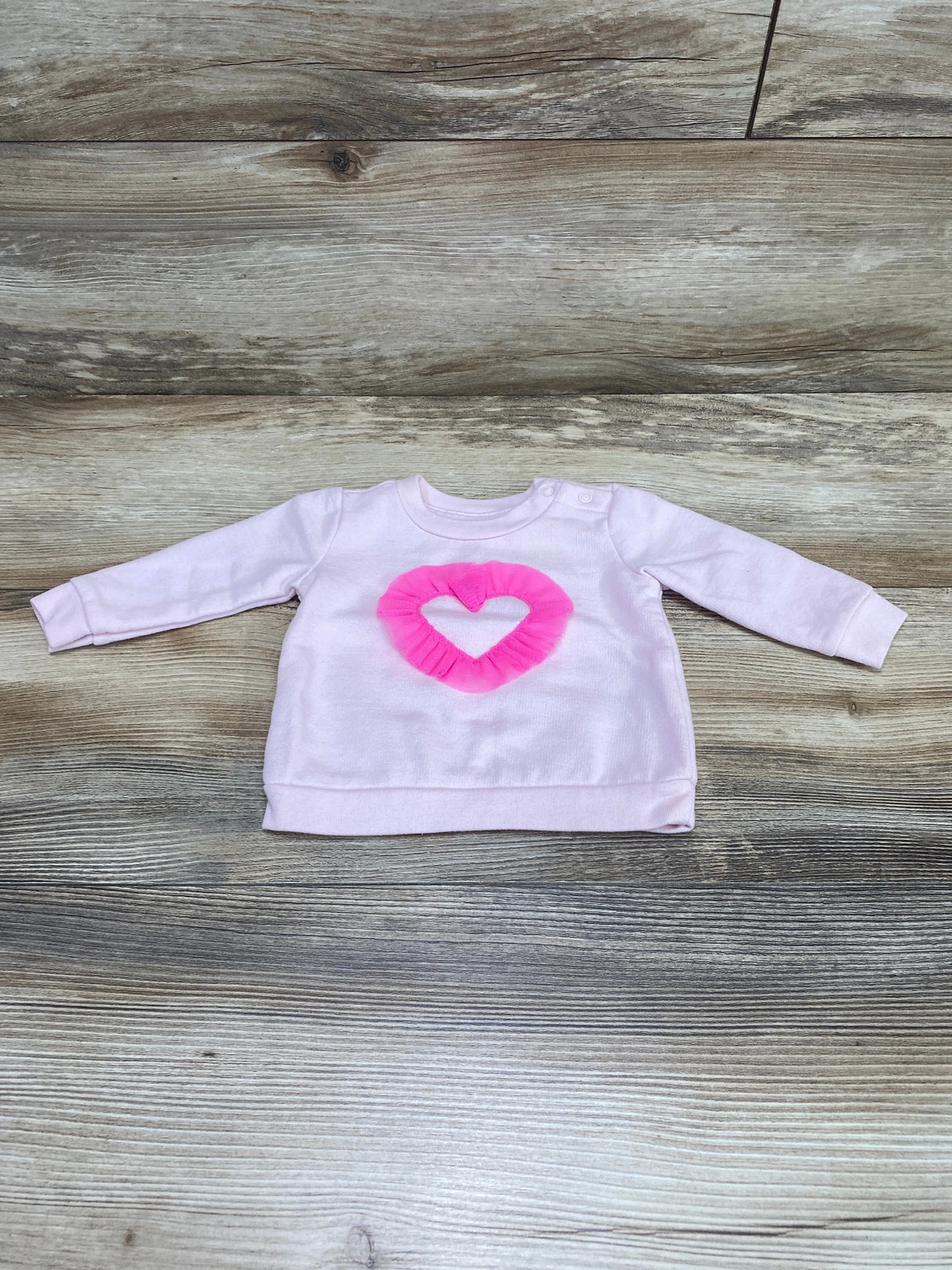 Cat & Jack Heart Sweatshirt Pink sz 0-3m - Me n Mommy To Be