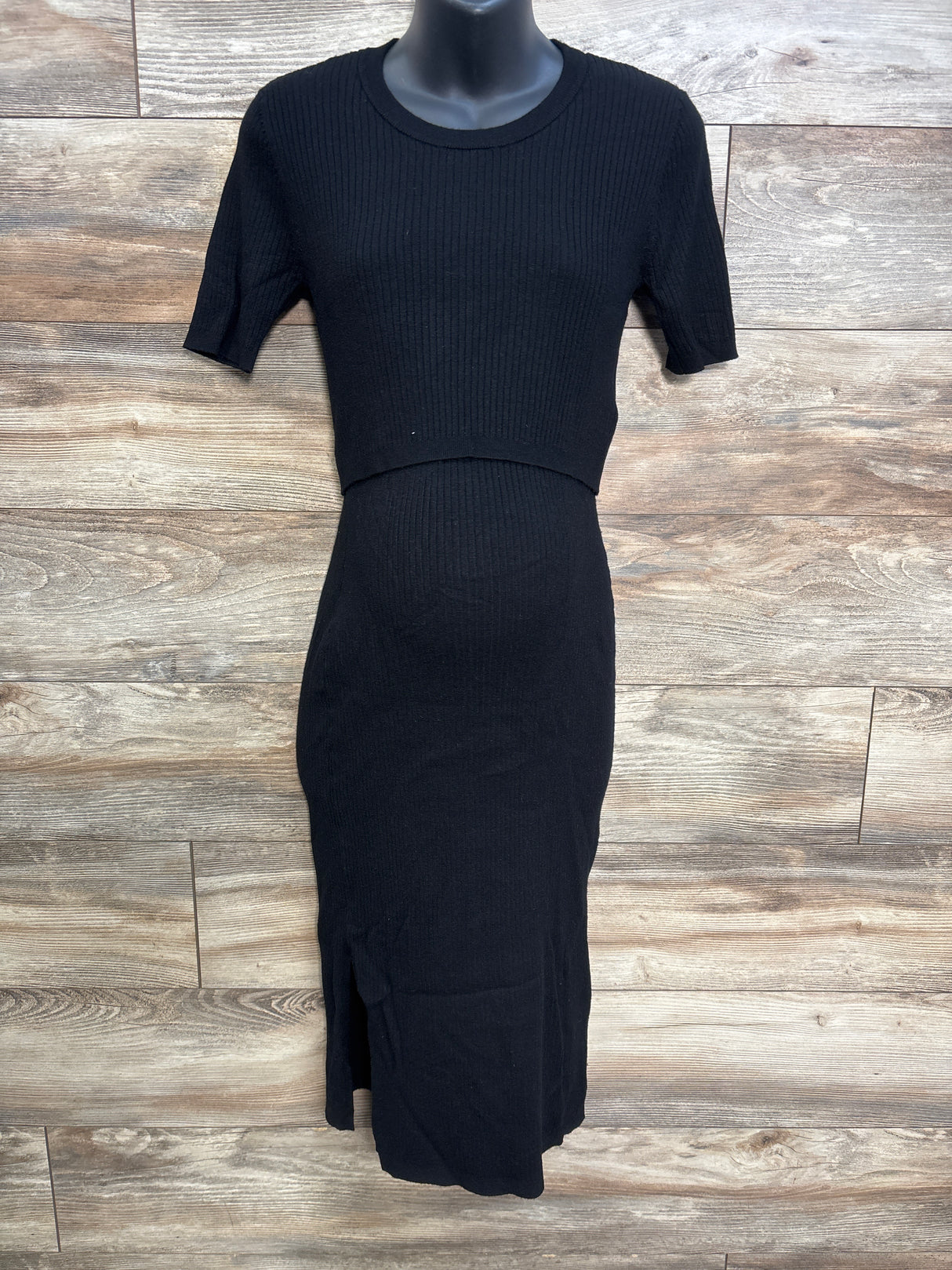 Seraphine 2 in 1 Maternity Dress & Detachable Nursing Top Black sz Small