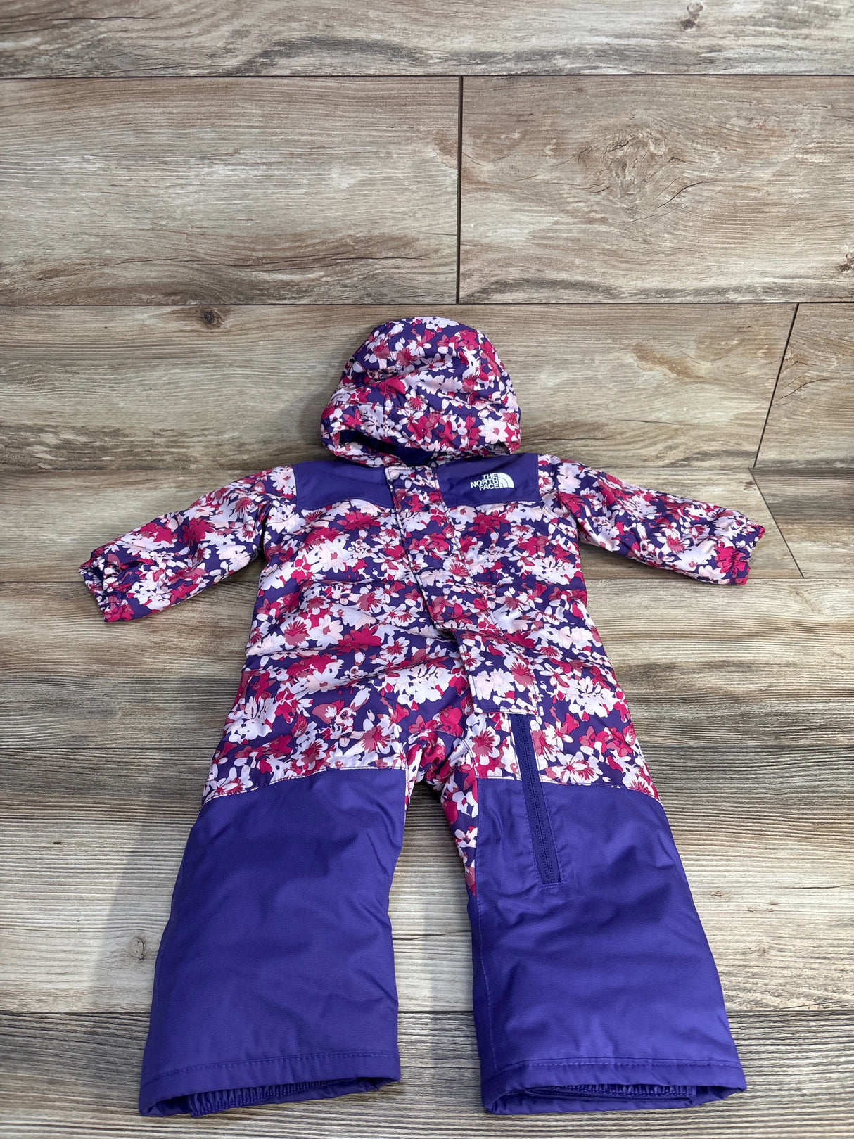 The North Face Freedom Insulated Snow Suit in Peak Purple Valley Floral Print sz 3-6m
