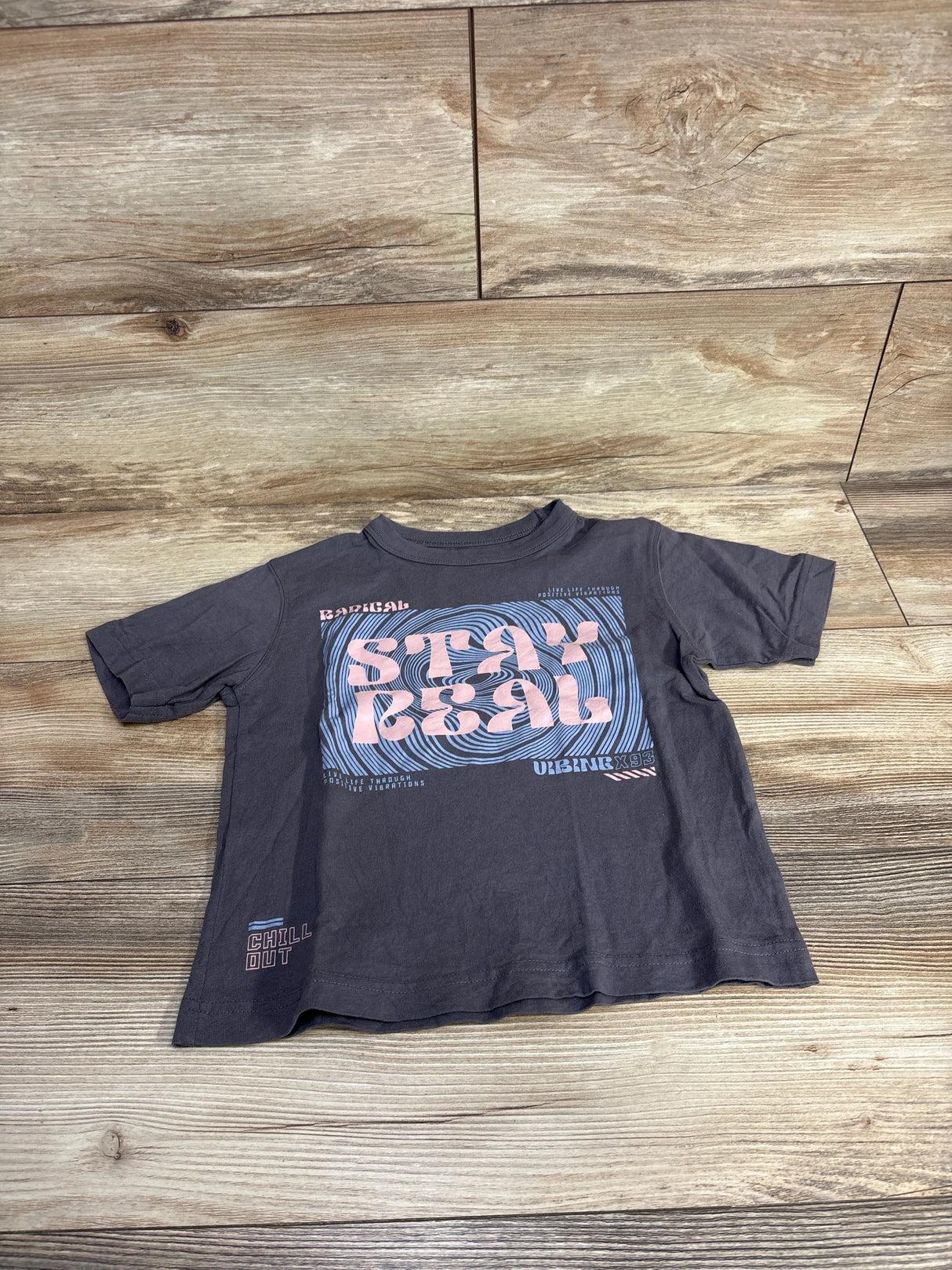 Cotton On Kids Oversize Graphic Print 'Radical' Tee Grey sz 5T