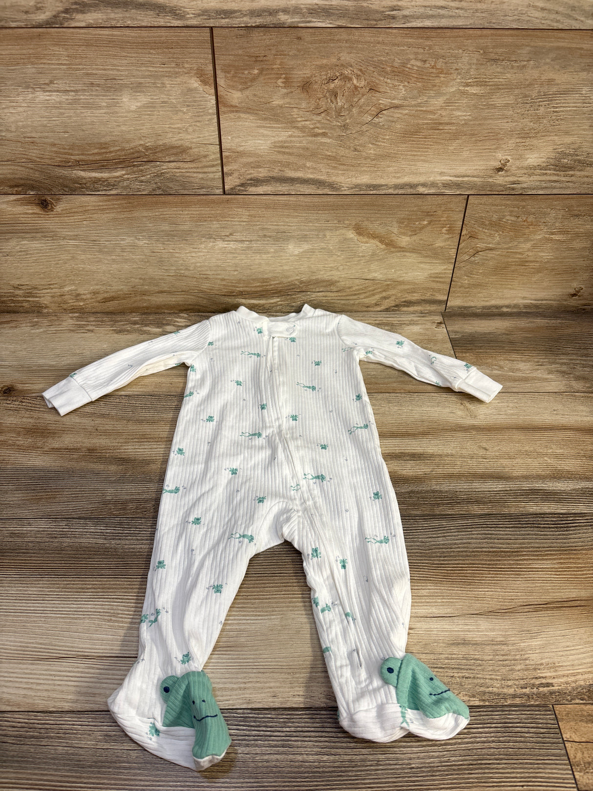 Just One You Ribbed Frog Sleeper White sz 9m