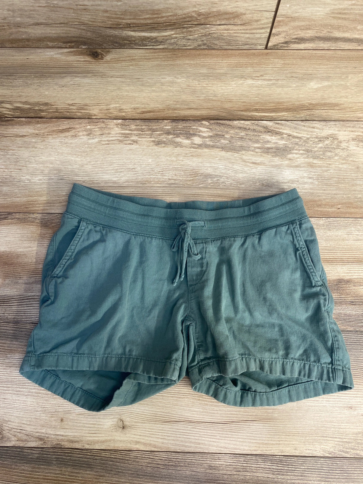 Gap Maternity Under Belly Linen-Cotton Easy Shorts Green sz Small - Me n Mommy To Be