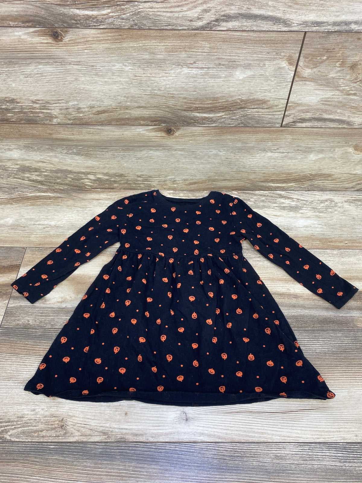 Old Navy Long Sleeve Pumpkin Dress Black sz 5T