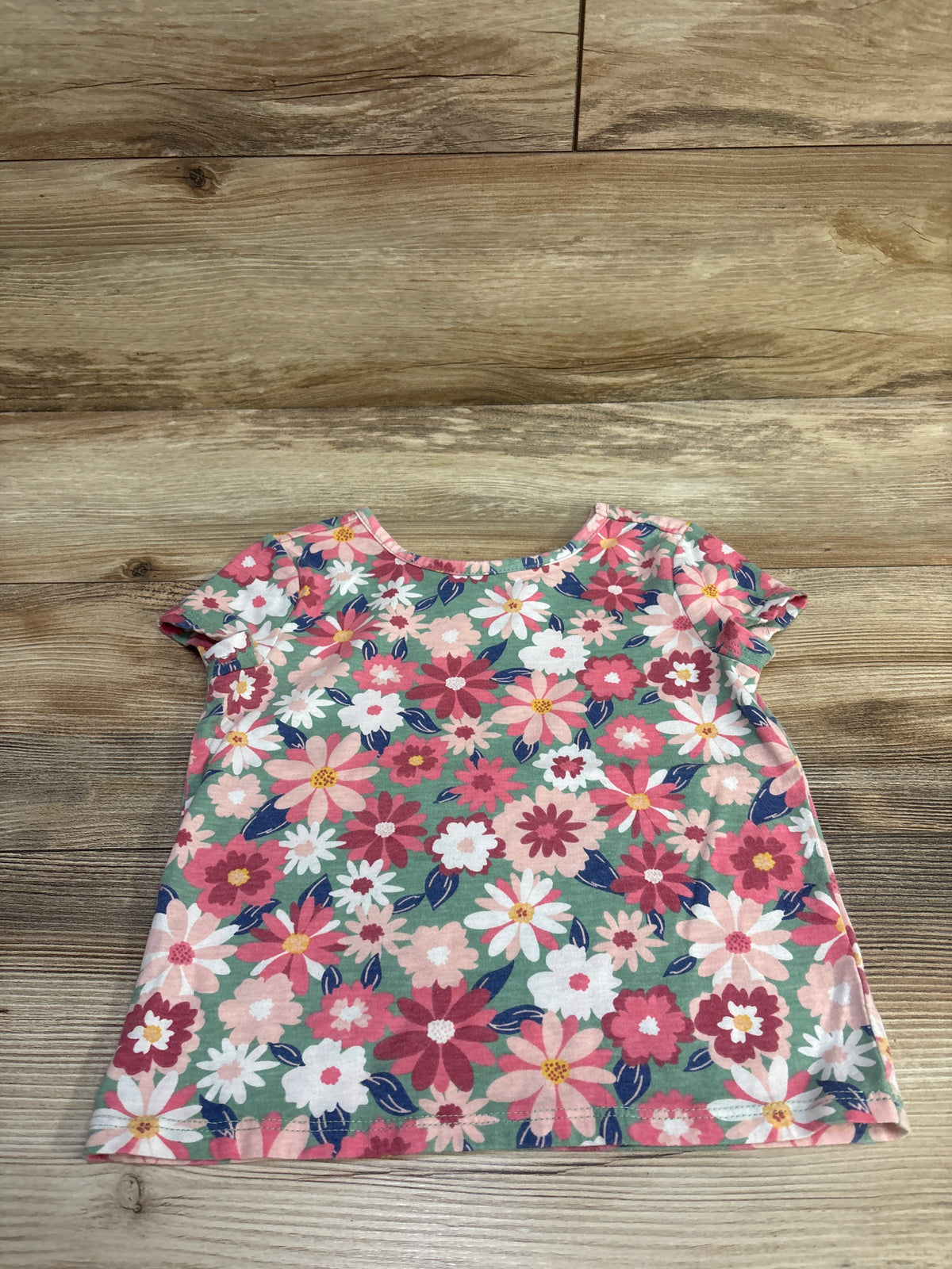 Epic Threads Floral Print Shirt Green sz 5T