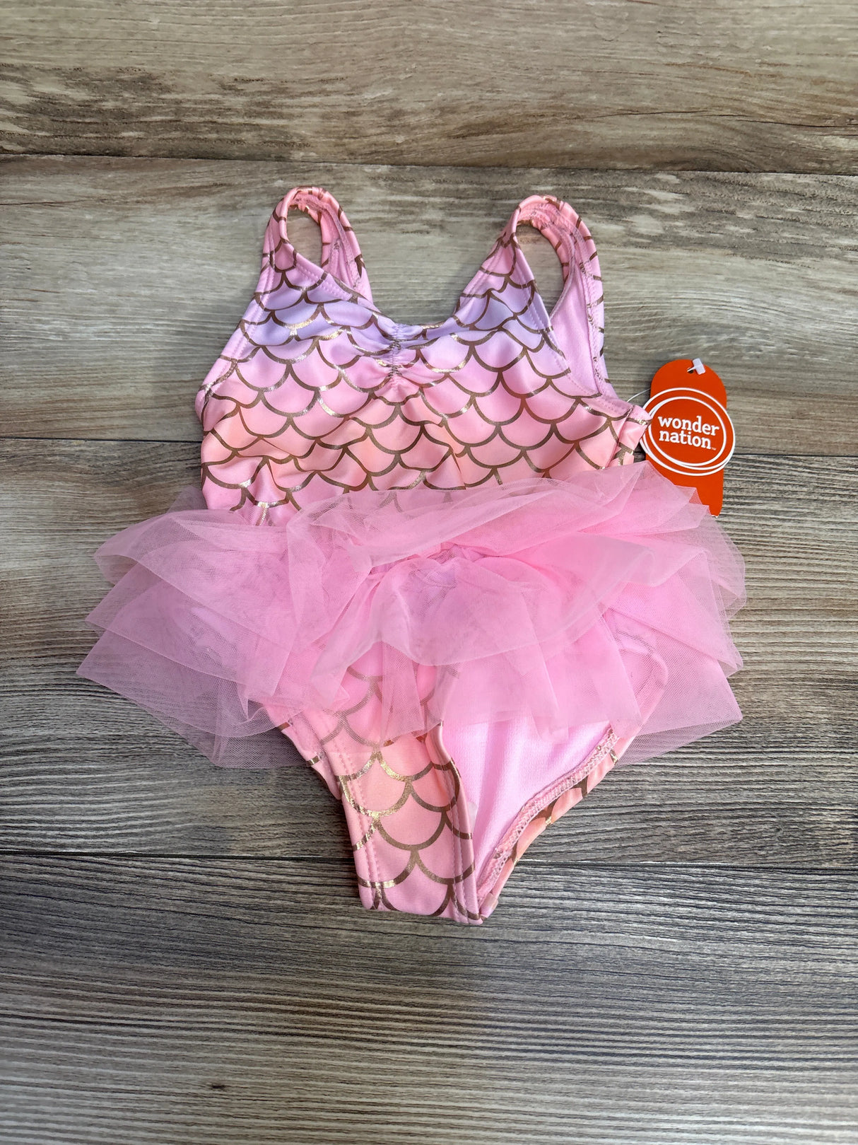 NEW Wonder Nation 1pc Tutu Swimsuit Pink sz 12m - Me n Mommy To Be
