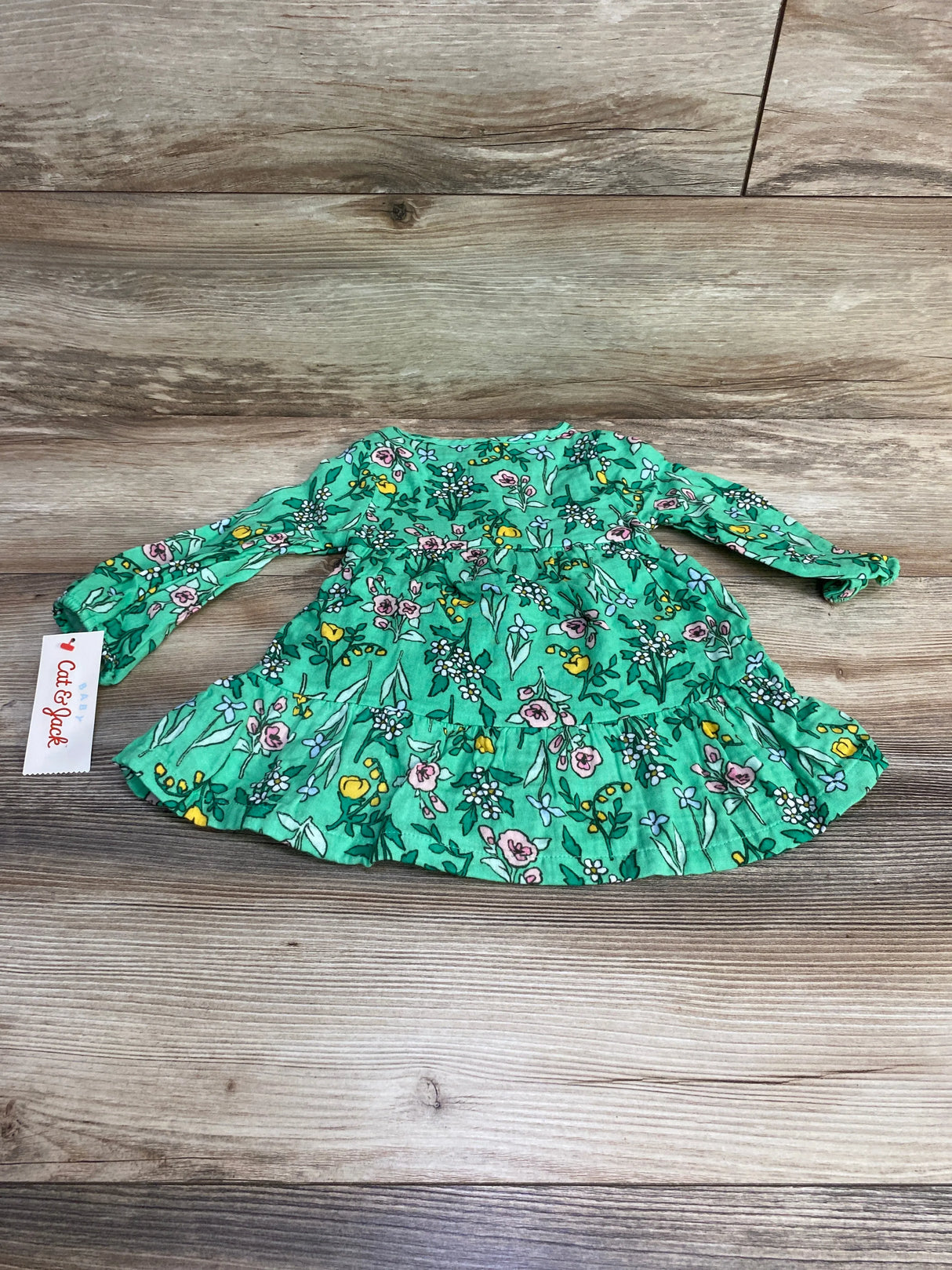 NEW Cat & Jack Floral Henley Dress & Bloomers Green sz 12m - Me n Mommy To Be