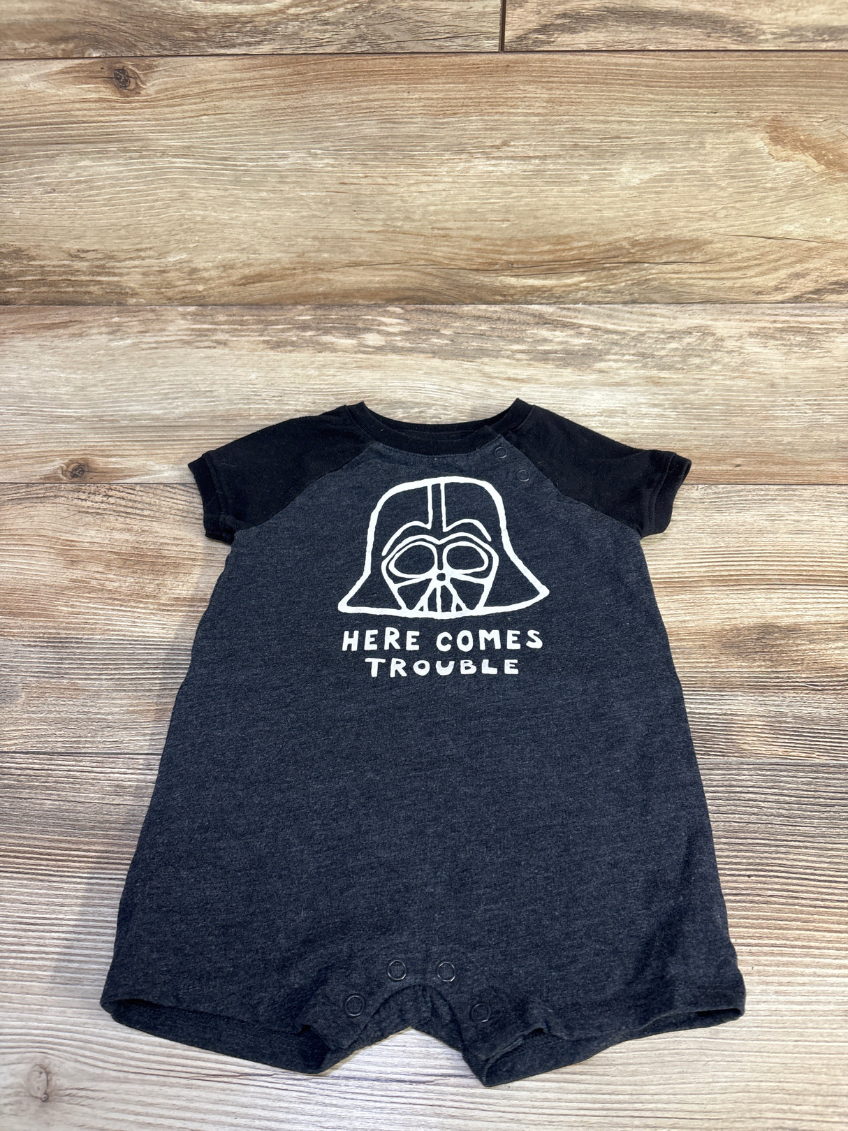 Jumping Beans x Star Wars Shortie Romper Grey sz 12m