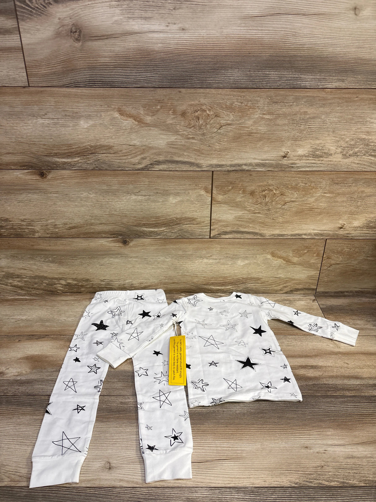 NEW Norani Baby 2pc Organic Pajama Set in Stars White sz 18-24m