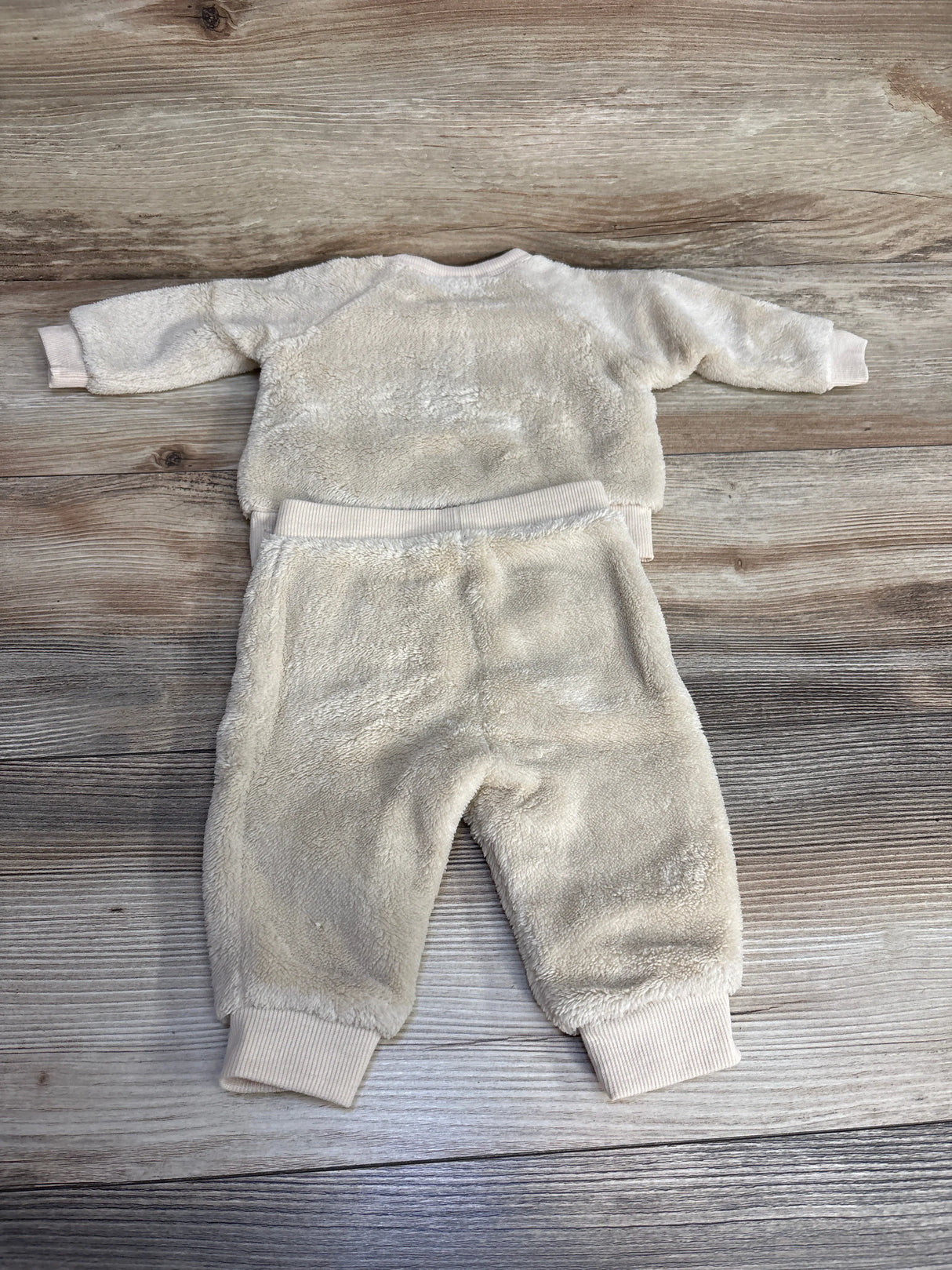 Pekkle 2pc Plush Bear Sweatshirt Set Tan sz 3m