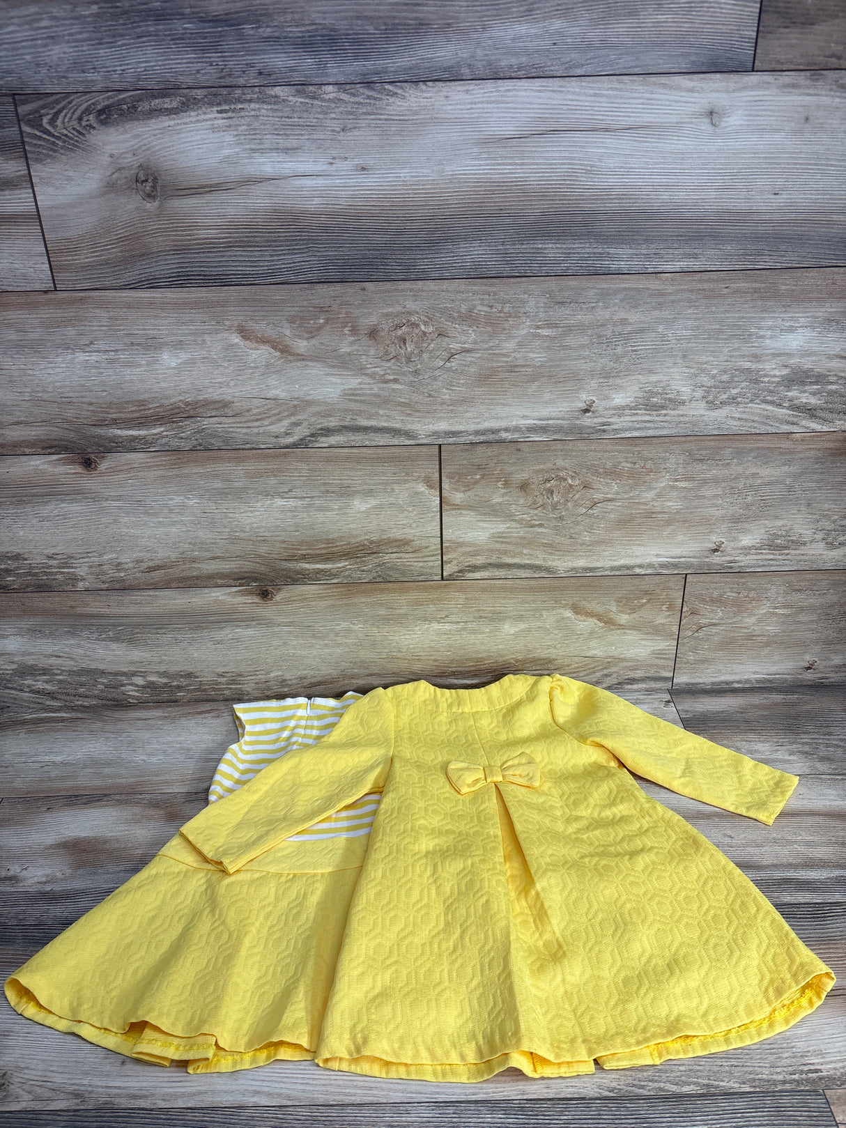 Bonnie Jean 2pc Sleeveless Dress & Dress Coat Yellow sz 3T