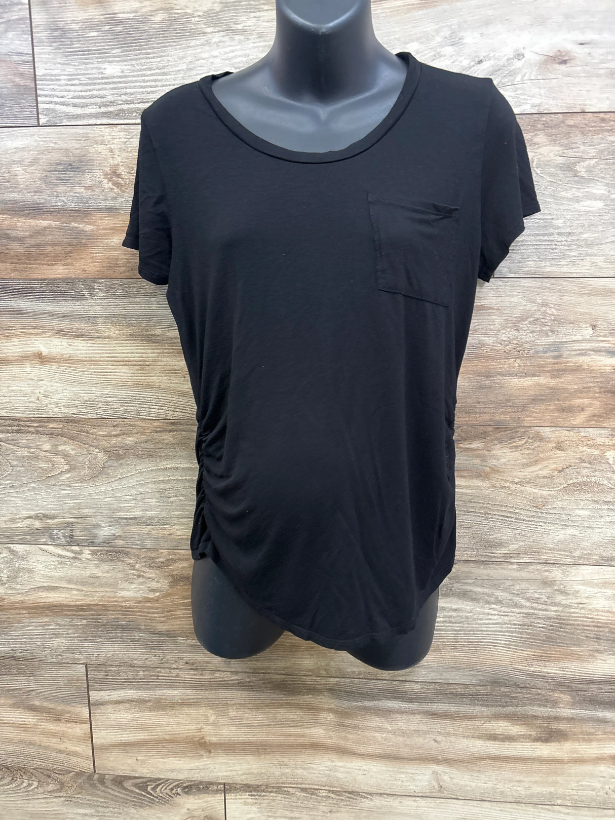 Ragdoll Ruched Maternity Shirt Black sz Medium