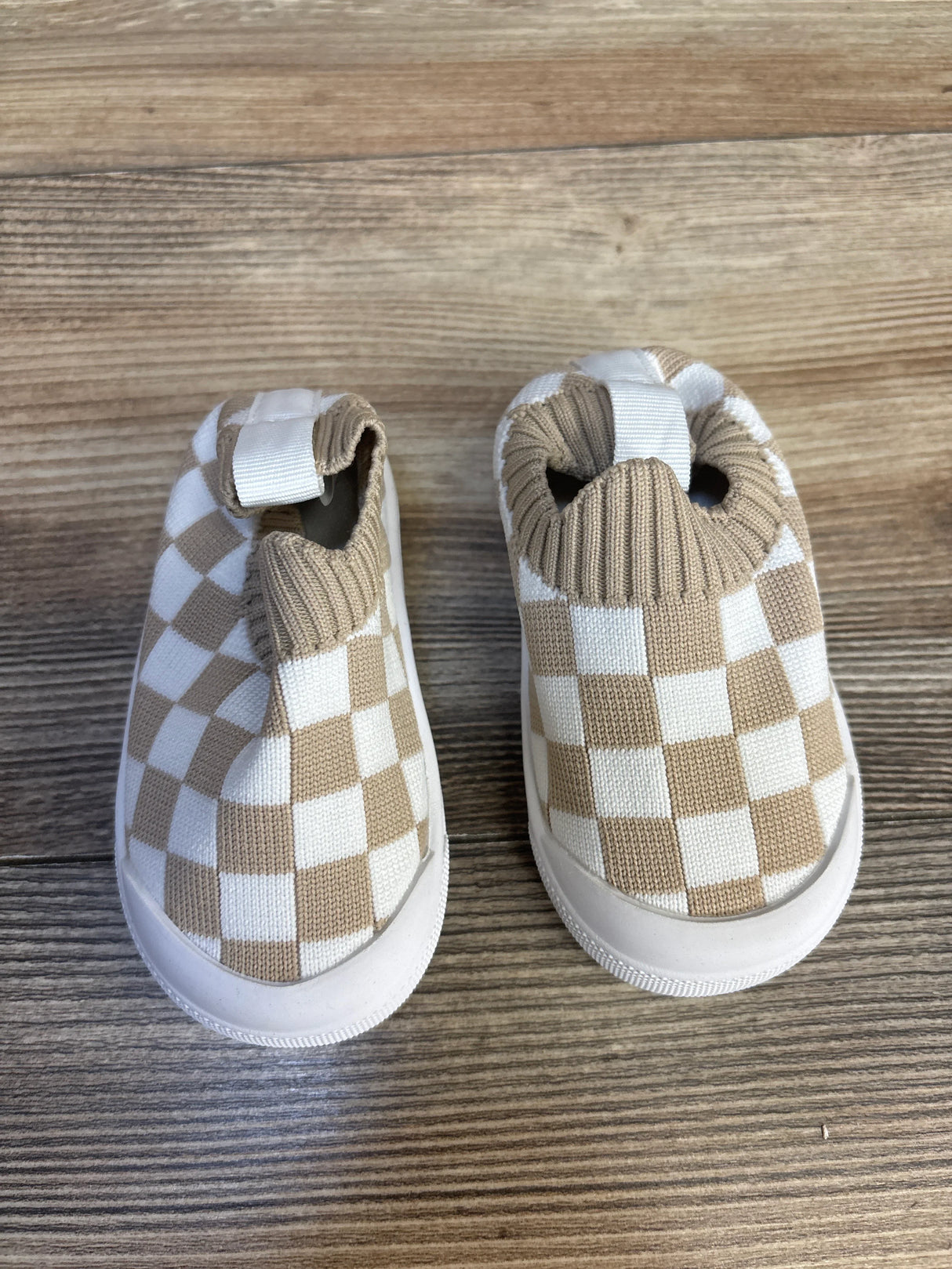 NEW BMCITYBM Mesh First Walkers Shoes Checkered Beige sz 5c