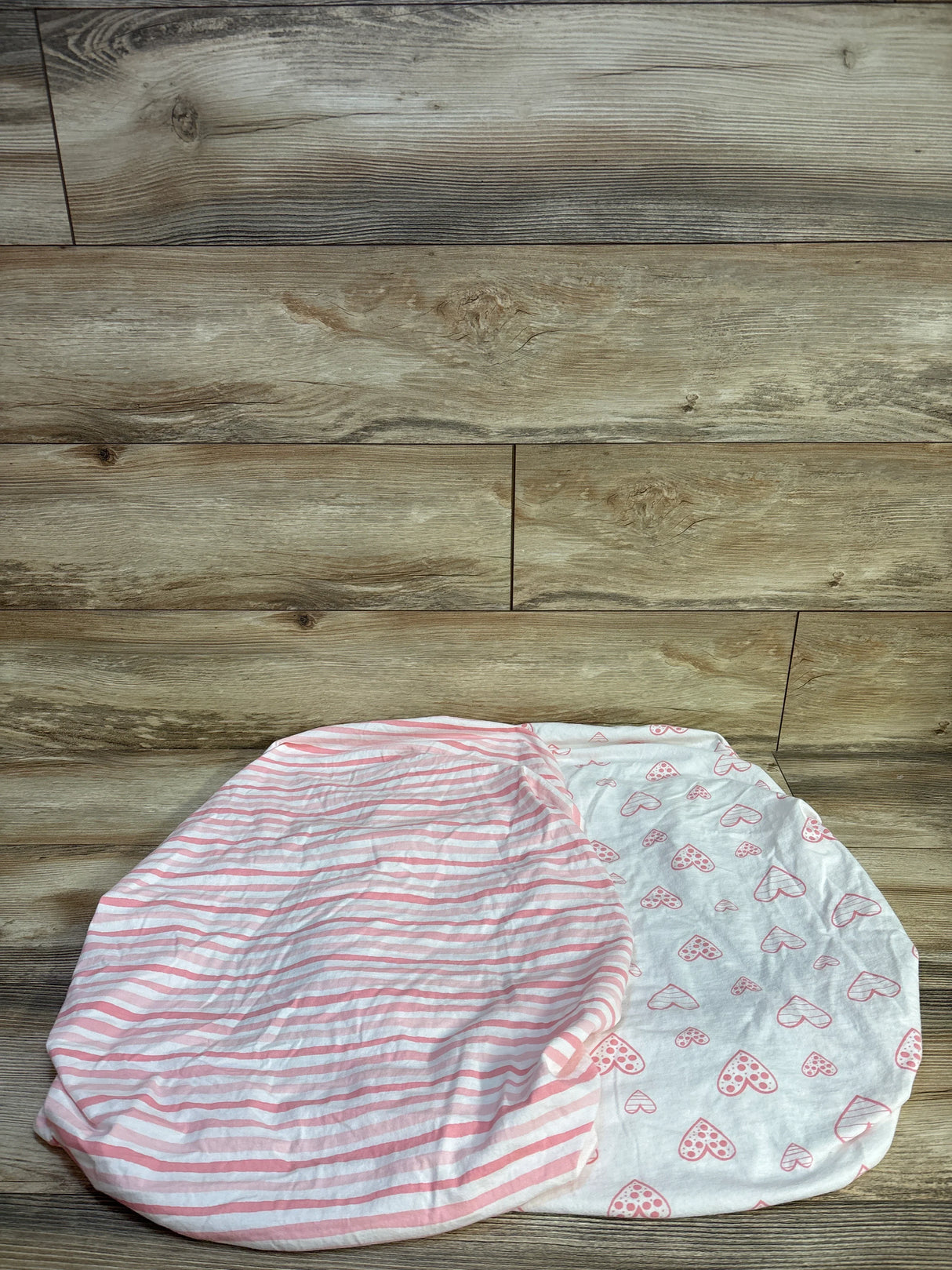 Biloban 2pk Fitted Bassinet Sheets White/Pink
