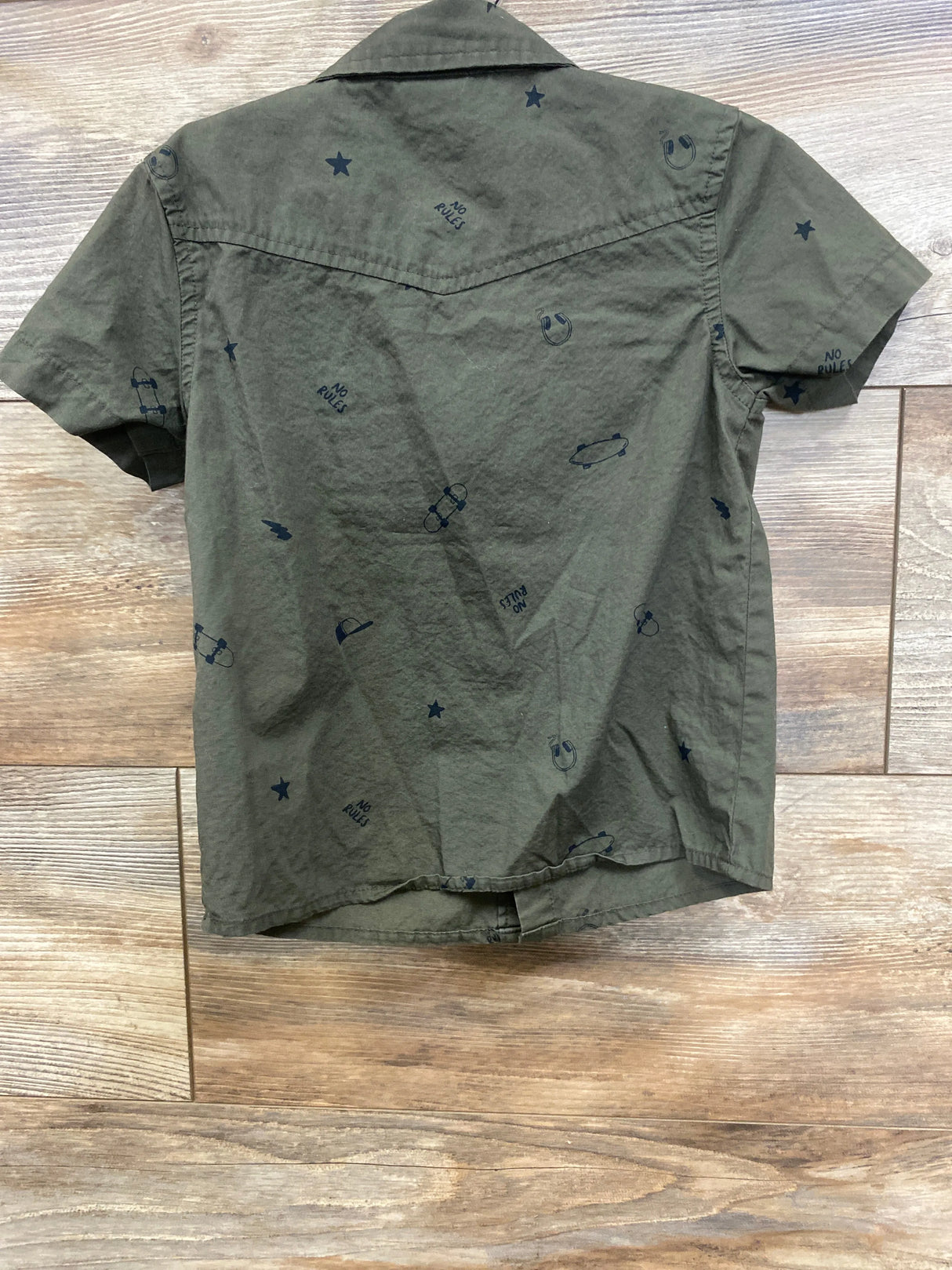 Art Class Button Up Shirt Olive sz 2T