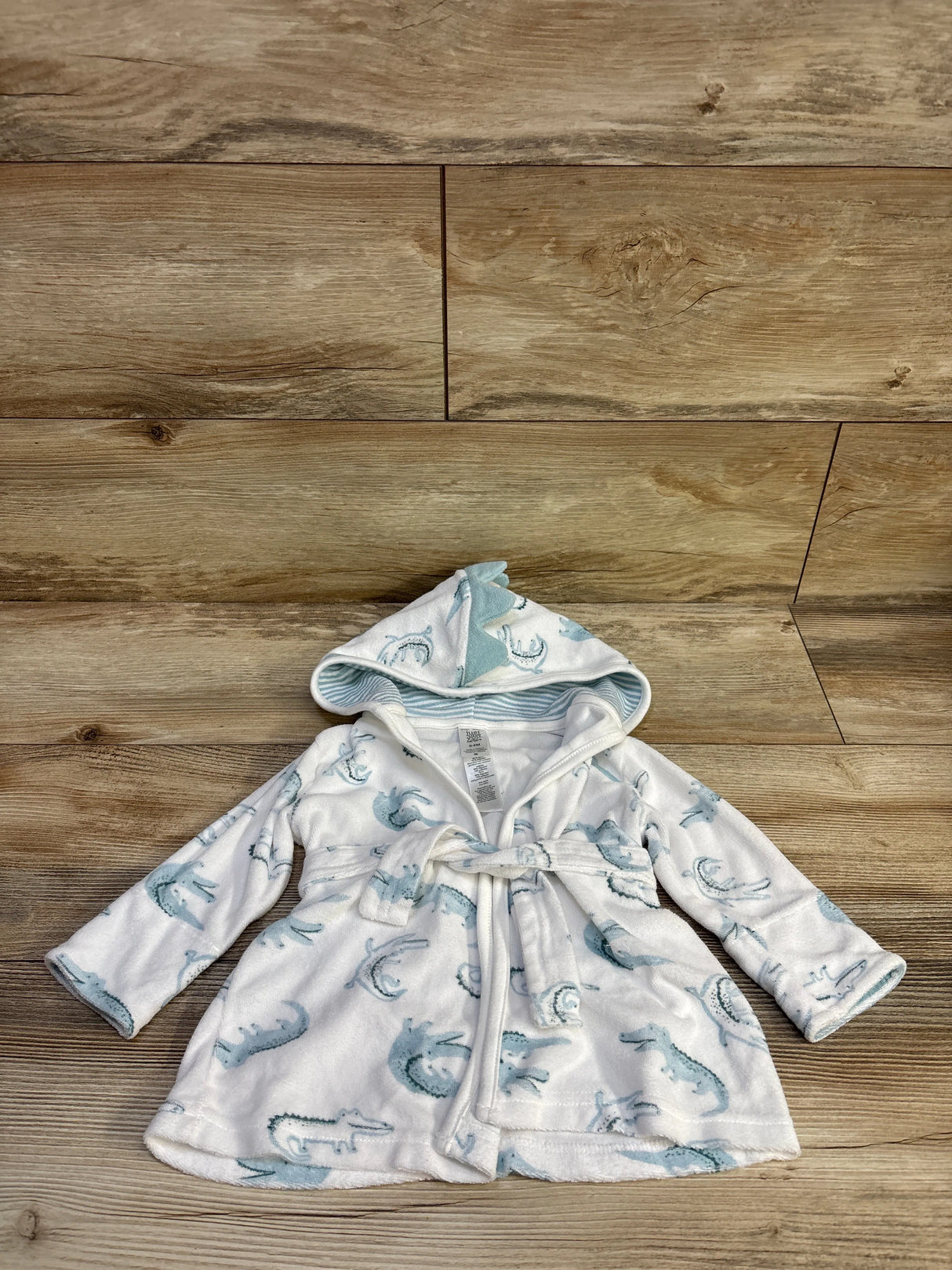 Just One You Terry Cloth Bath Robe White sz 0-9m