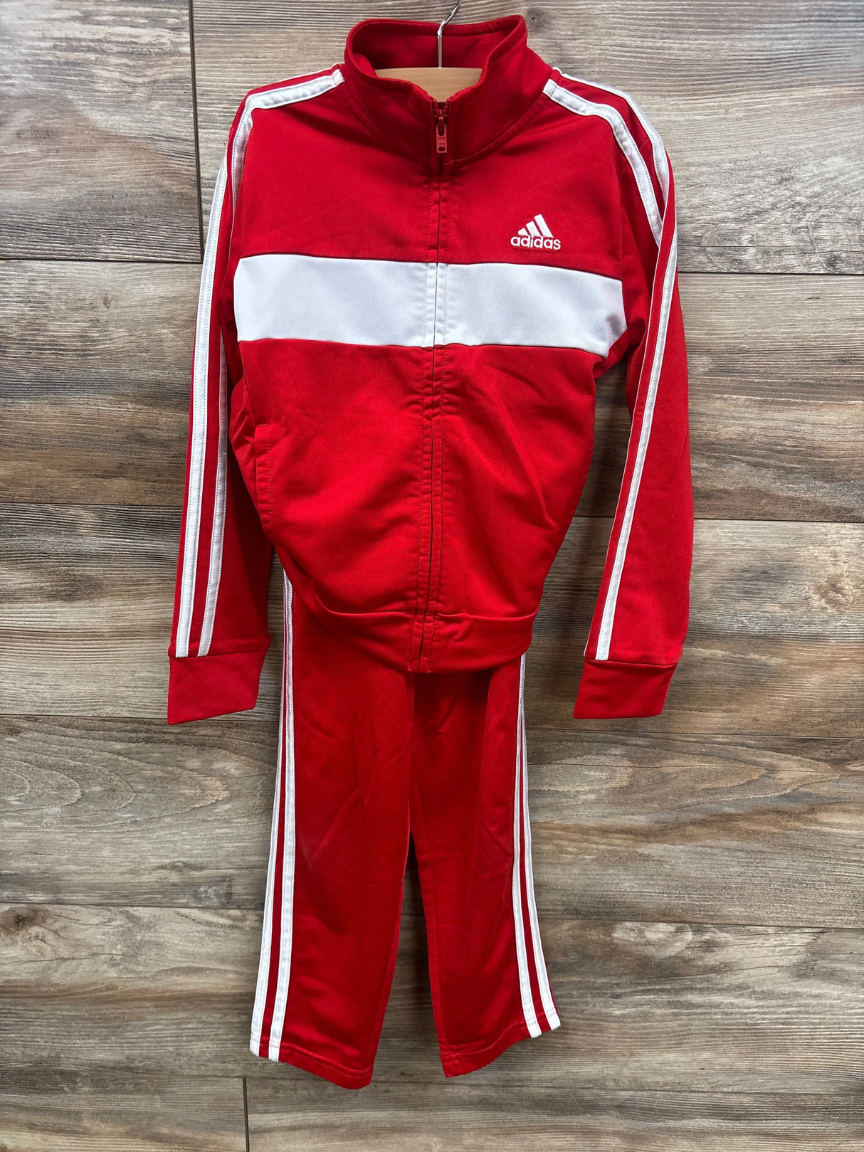 Adidas Tracksuit 2pc Set Red sz 5T