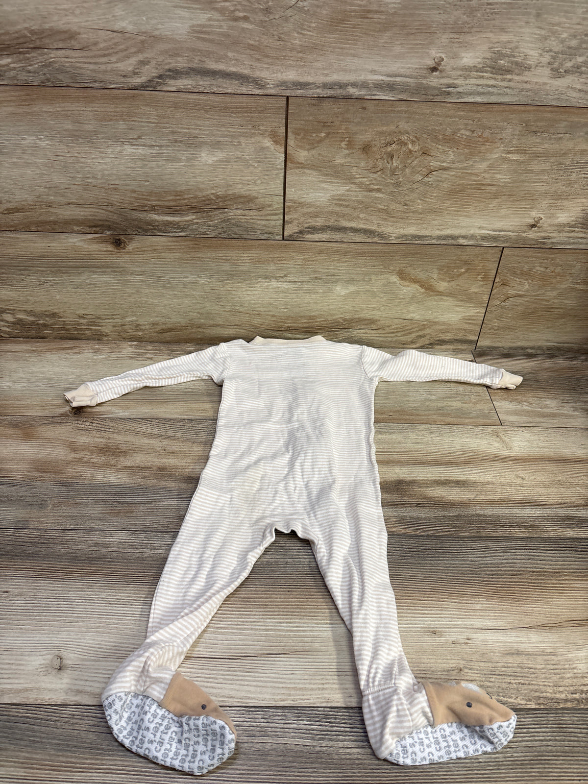 Carter's Striped Sleeper Beige sz 12m
