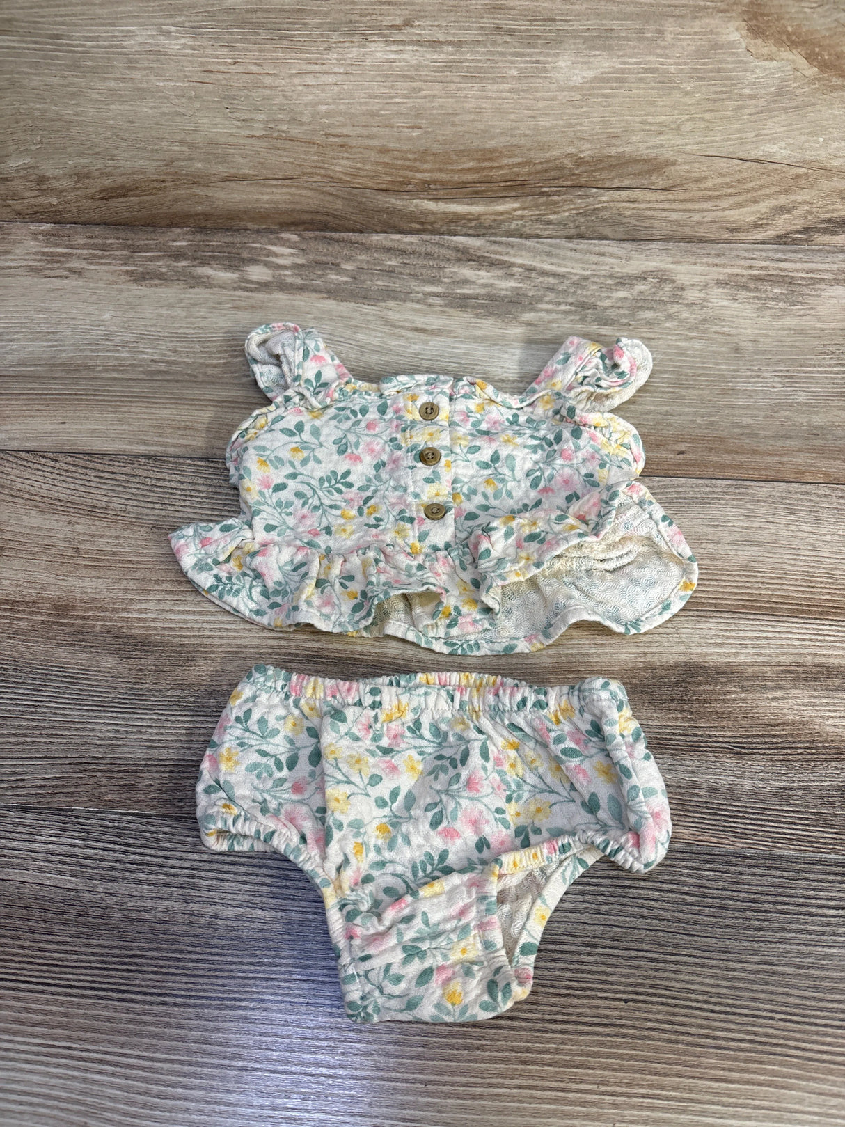 Cloud Island 2pc Sleeveless Shirt & Bloomers Ivory sz Newborn