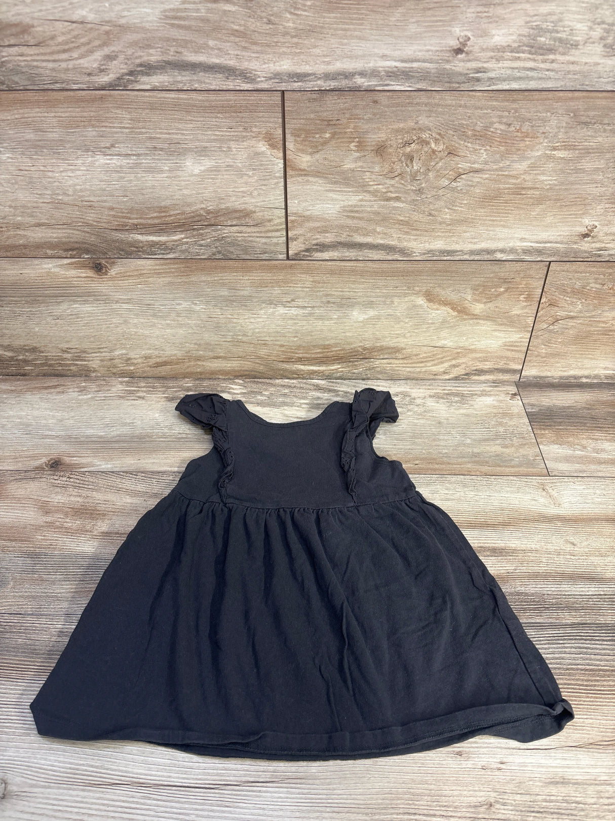 H&M Flounce-Trimmed Cotton Dress Grey sz 2T