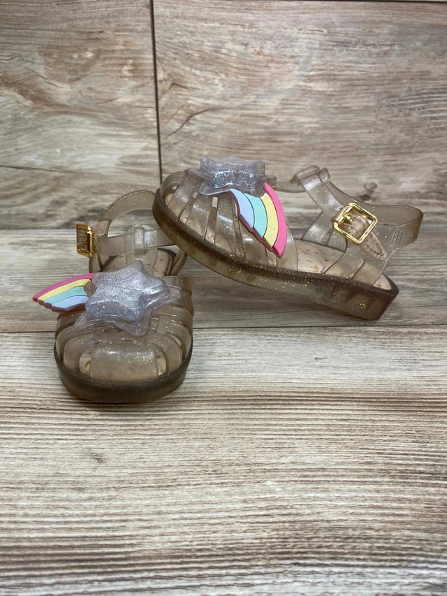 Mini Melissa Glitter Fisherman Jelly Sandals sz 8c - Me n Mommy To Be