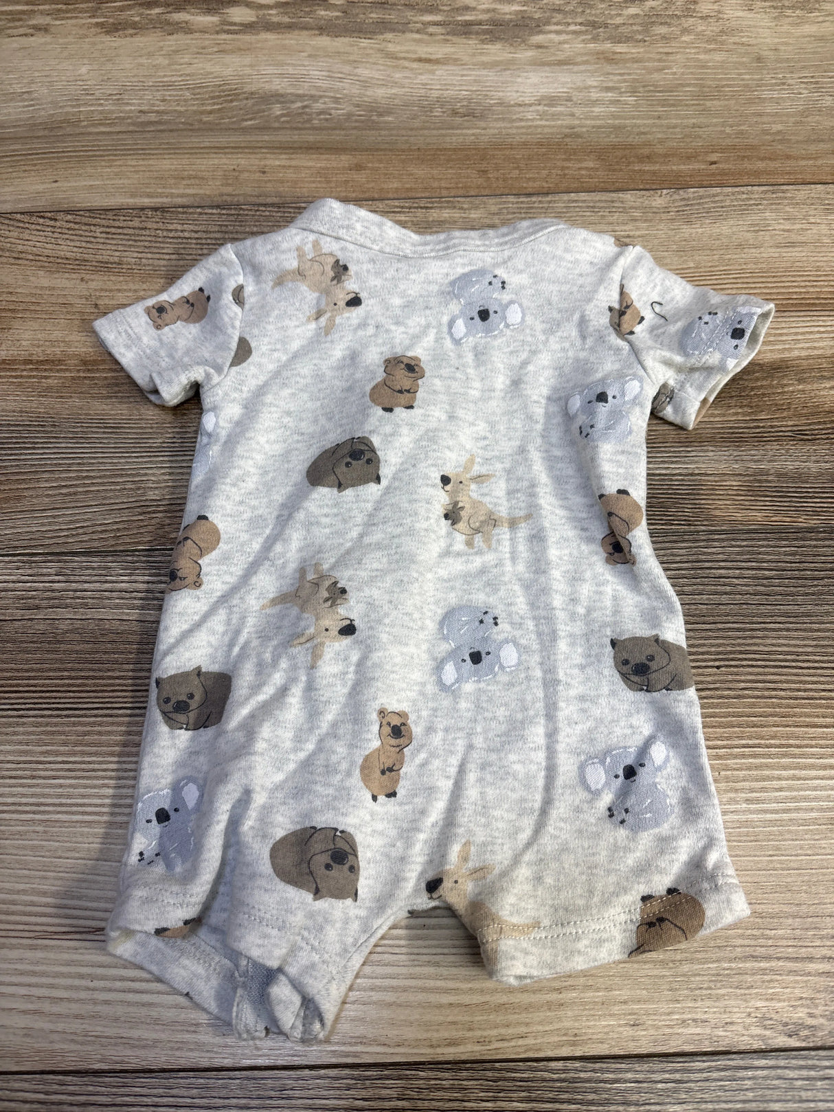Baby Berry Zipper Shortie Romper Grey sz 0-3m