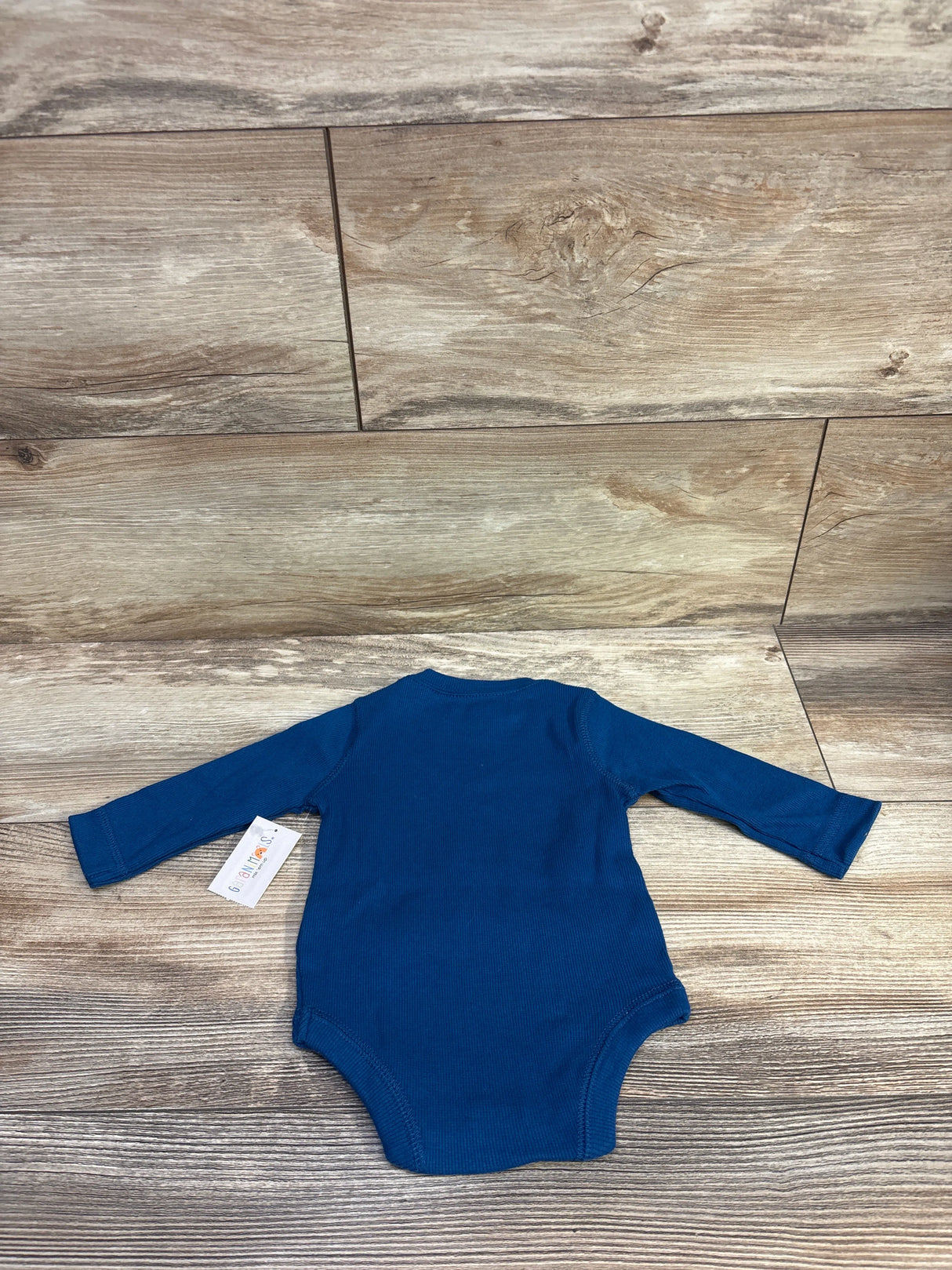 NEW Garanimals Ribbed Long Sleeve Bodysuit Blue sz 0-3m
