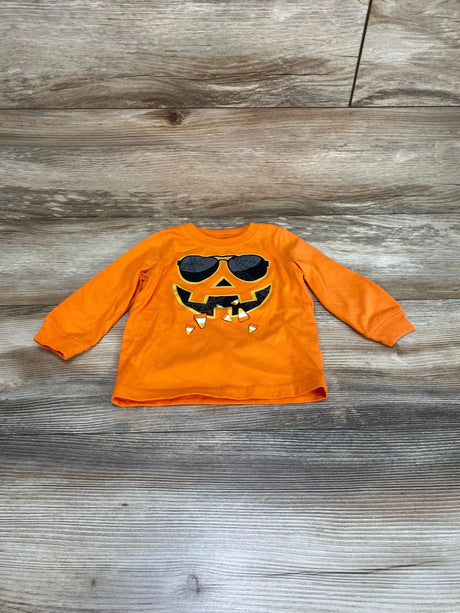 Carter's Pumpkin Face Shirt Orange sz 12m - Me n Mommy To Be