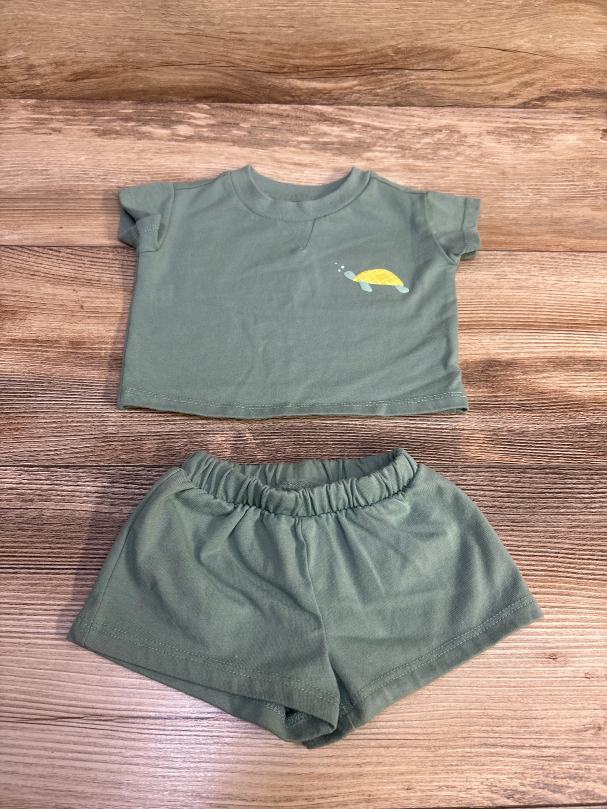 Cloud Island 2pc Shirt & Shorts Set Green sz Newborn