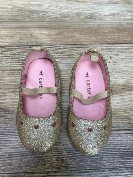 Carter's Ellaria Ballet Flat Shoes Gold Sz 4c - Me n Mommy To Be