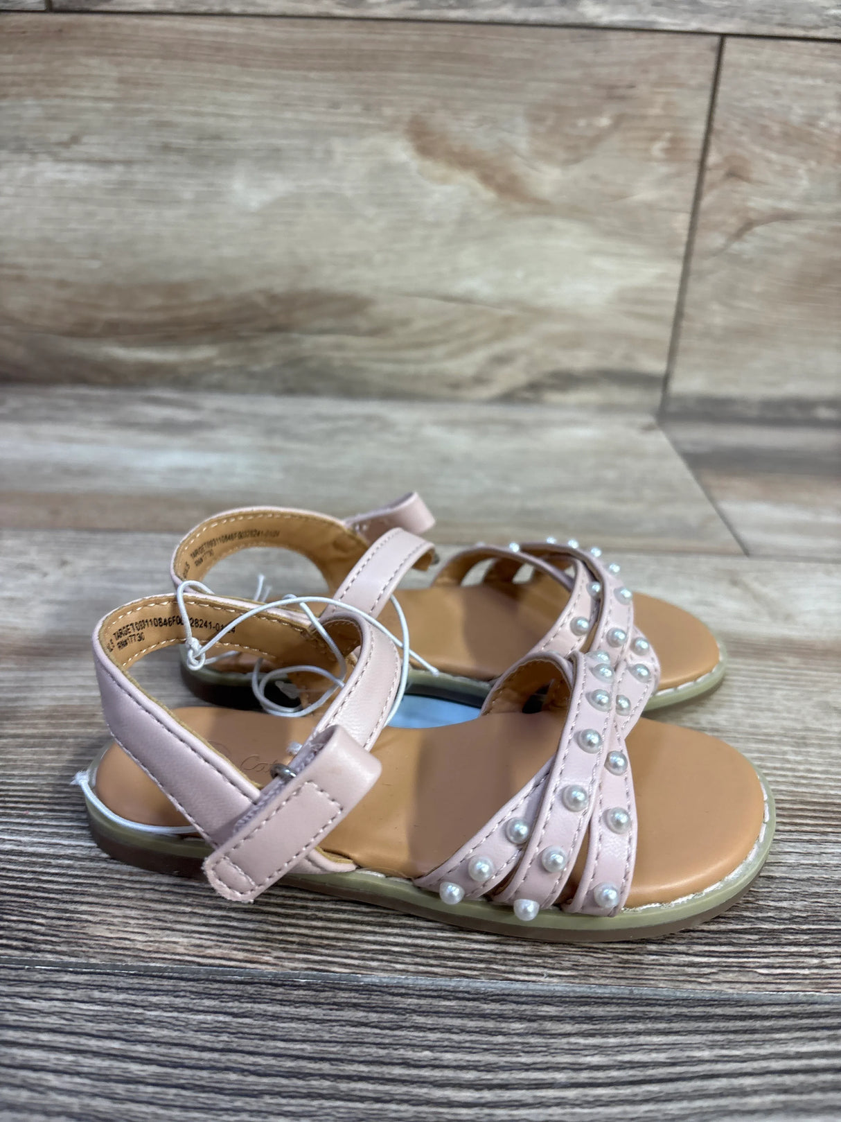 NEW Cat & Jack Jen Pearl Strap Sandals Blush sz 7c