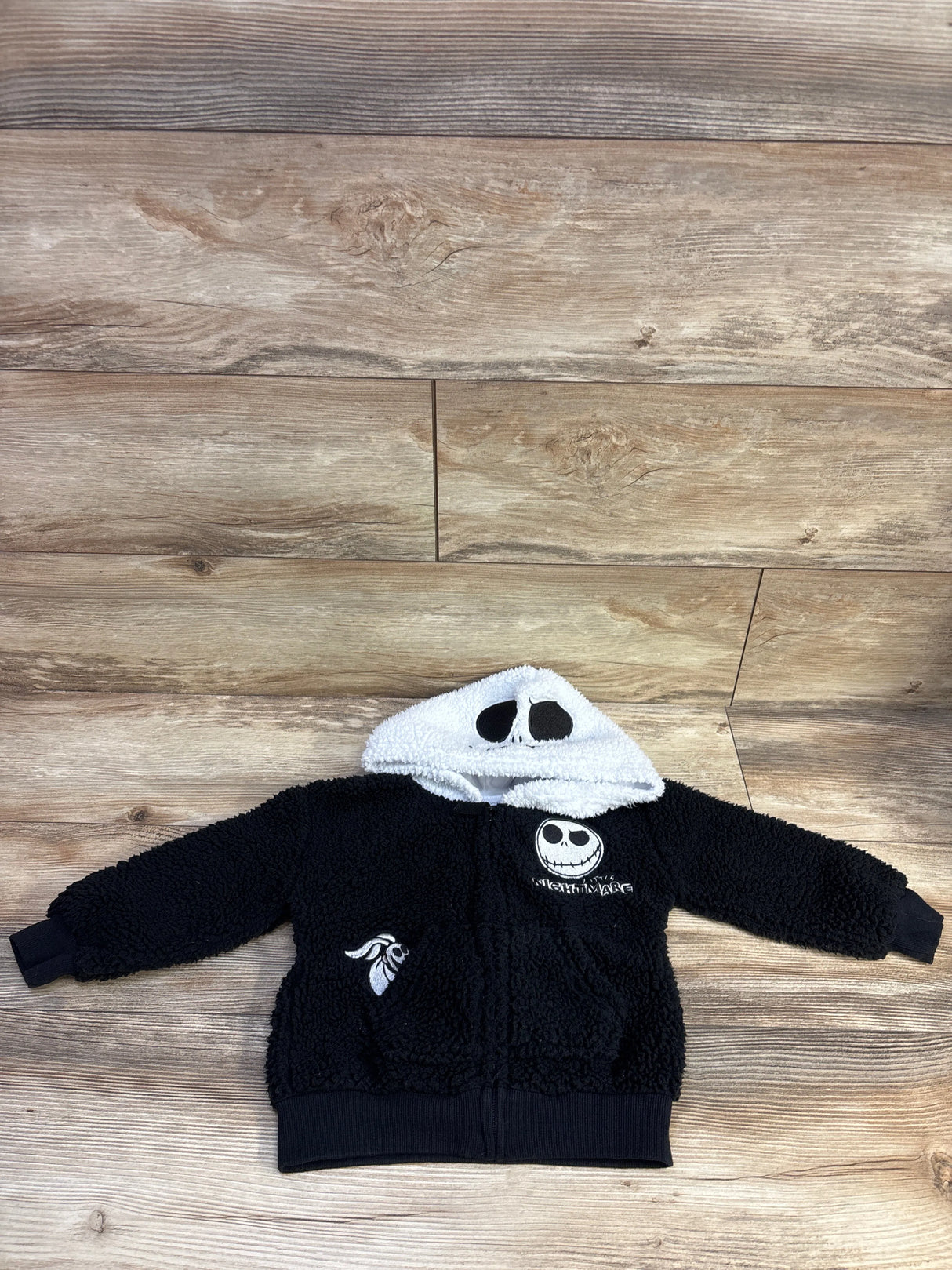 Disney The Nightmare Before Christmas Sherpa Jacket Black sz 2T