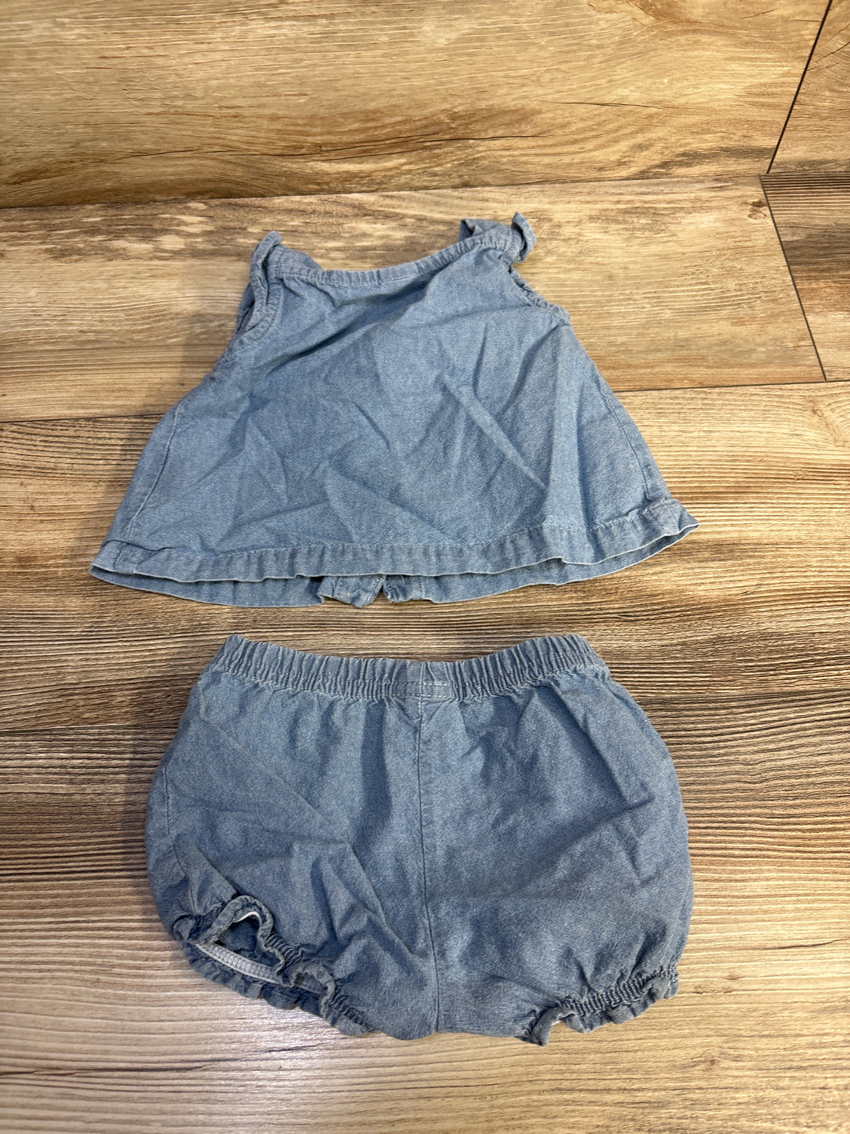 Carter's 2pc Chambray Top & Shorts Set Blue sz 3m