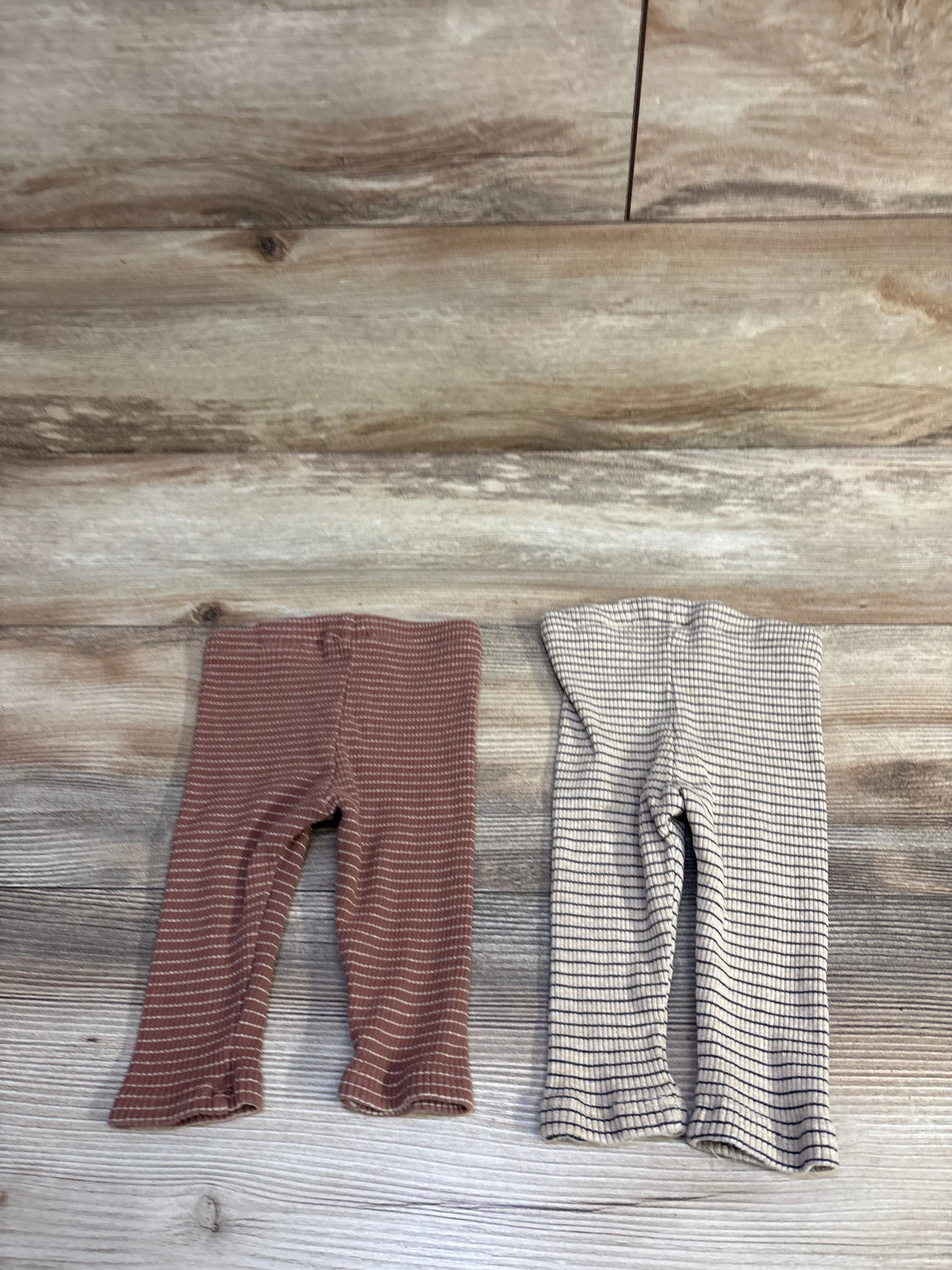 H&M Organic 2pk Striped Pants Brown sz 3m
