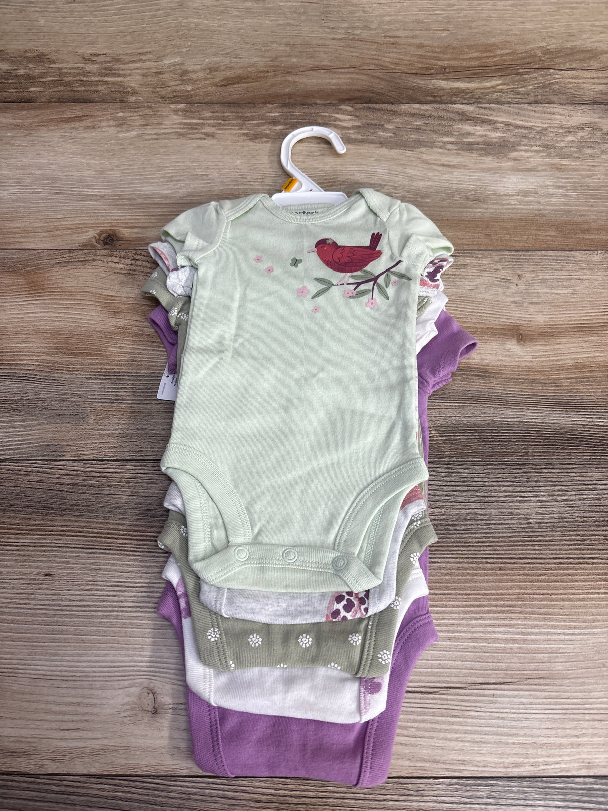 NEW Carter's 5pk Girl's Bodysuit Set Purple sz Newborn