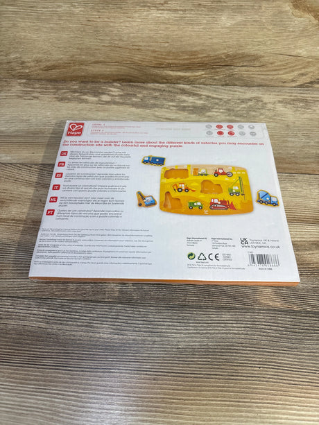 NEW Hape Construction Wooden Peg Puzzle, 10pc - Me n Mommy To Be