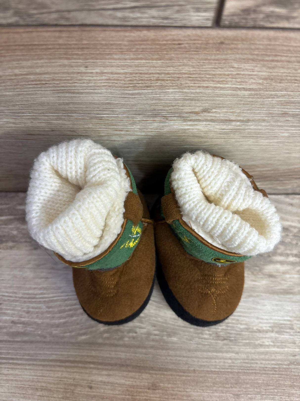 John Deere Infant Cowboy Boot Slipper Brown sz 1c