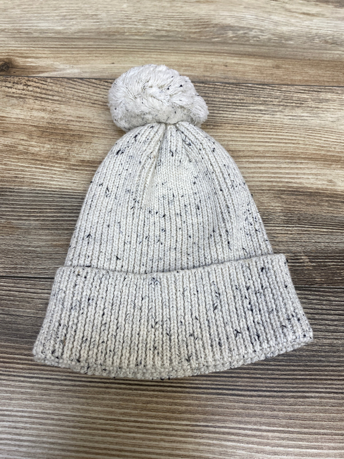Knit Pom-Pom Hat Ivory sz 3-12m