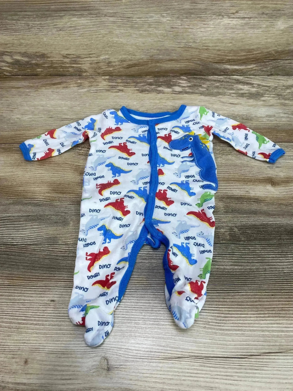 Sweet & Soft Dino Sleeper White sz 0-3m - Me n Mommy To Be