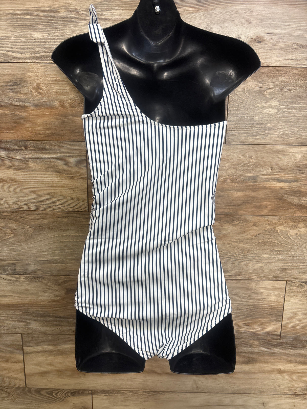 Legoe Heritage Maternity Navy/White Striped 1pc Swimsuit sz Medium