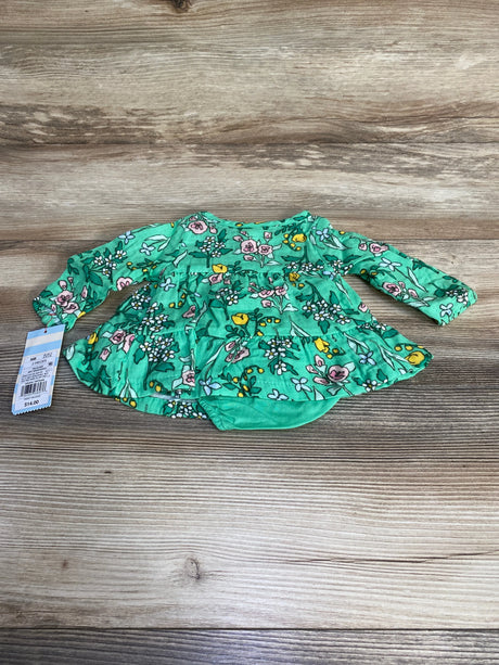 NEW Cat & Jack Floral Henley Dress & Bloomers Green sz Newborn - Me n Mommy To Be