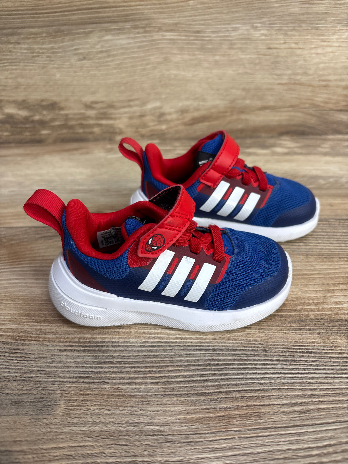 Adidas x Marvel FortaRun 2.0 Spider-Man Cloudfoam Sneakers Blue sz 5c